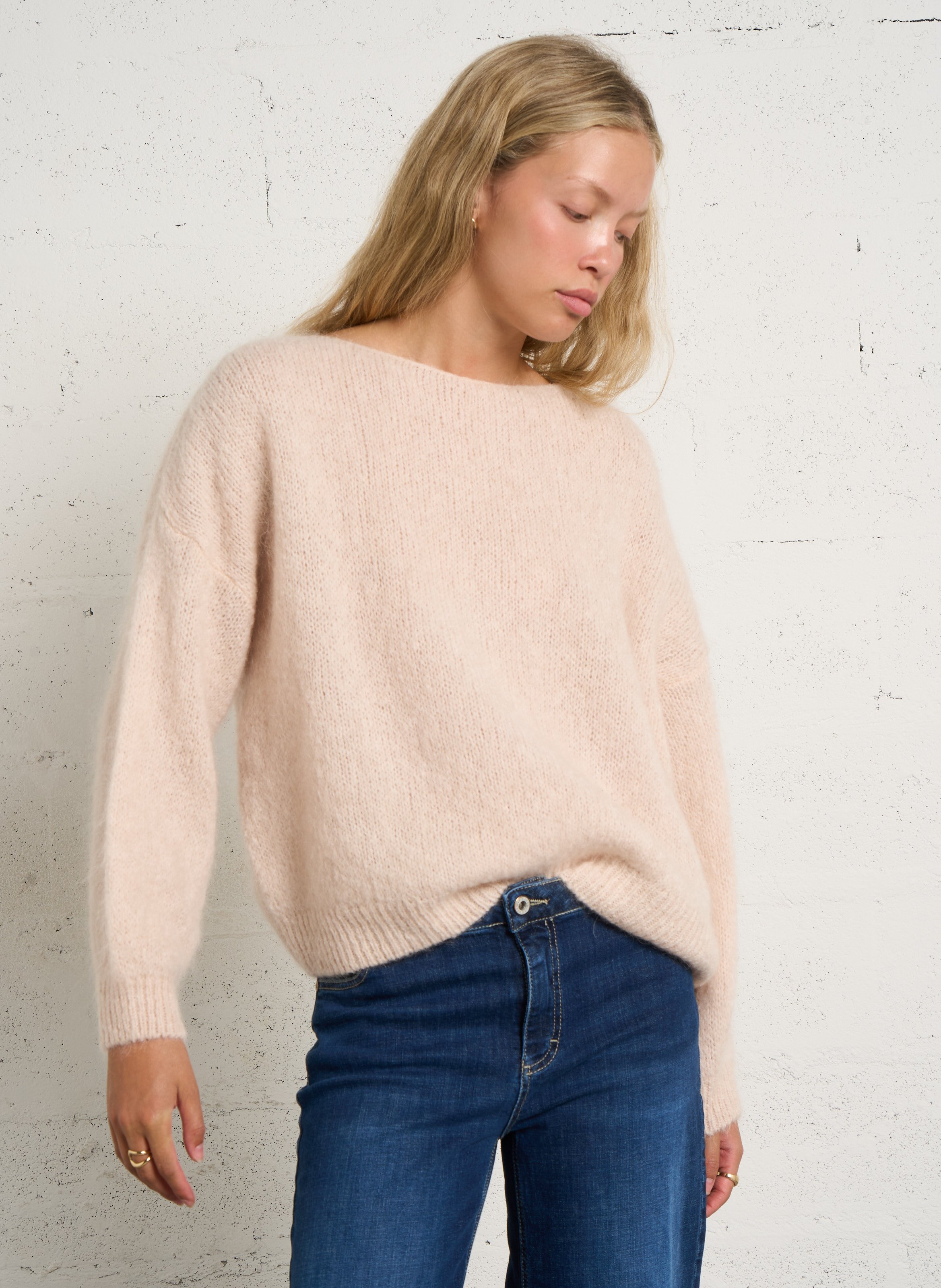 Trui met ronde hals | wolblend PLEASE