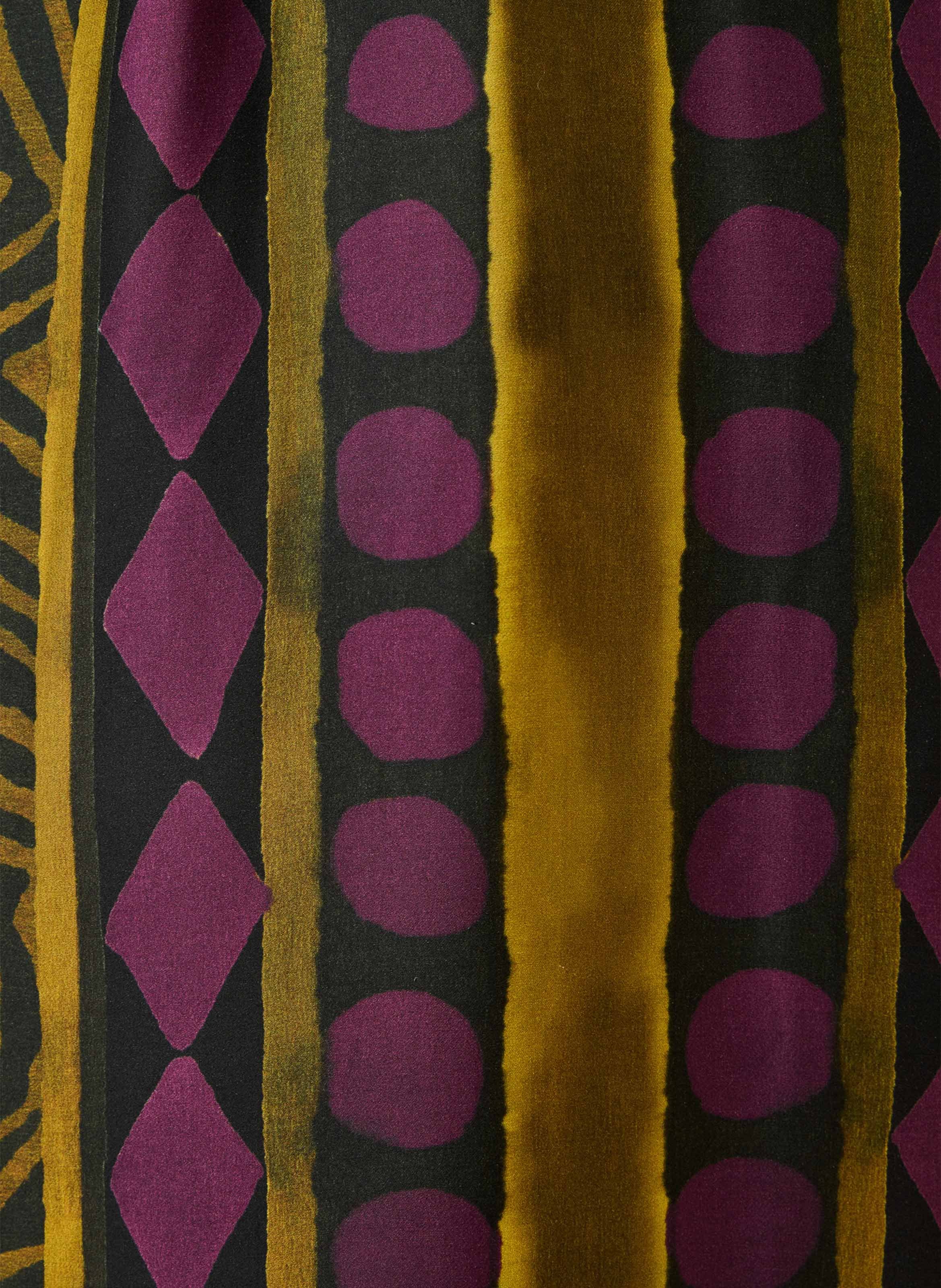 Lange jurk met ceintuur en print LA FEE MARABOUTEE Veelkleurig