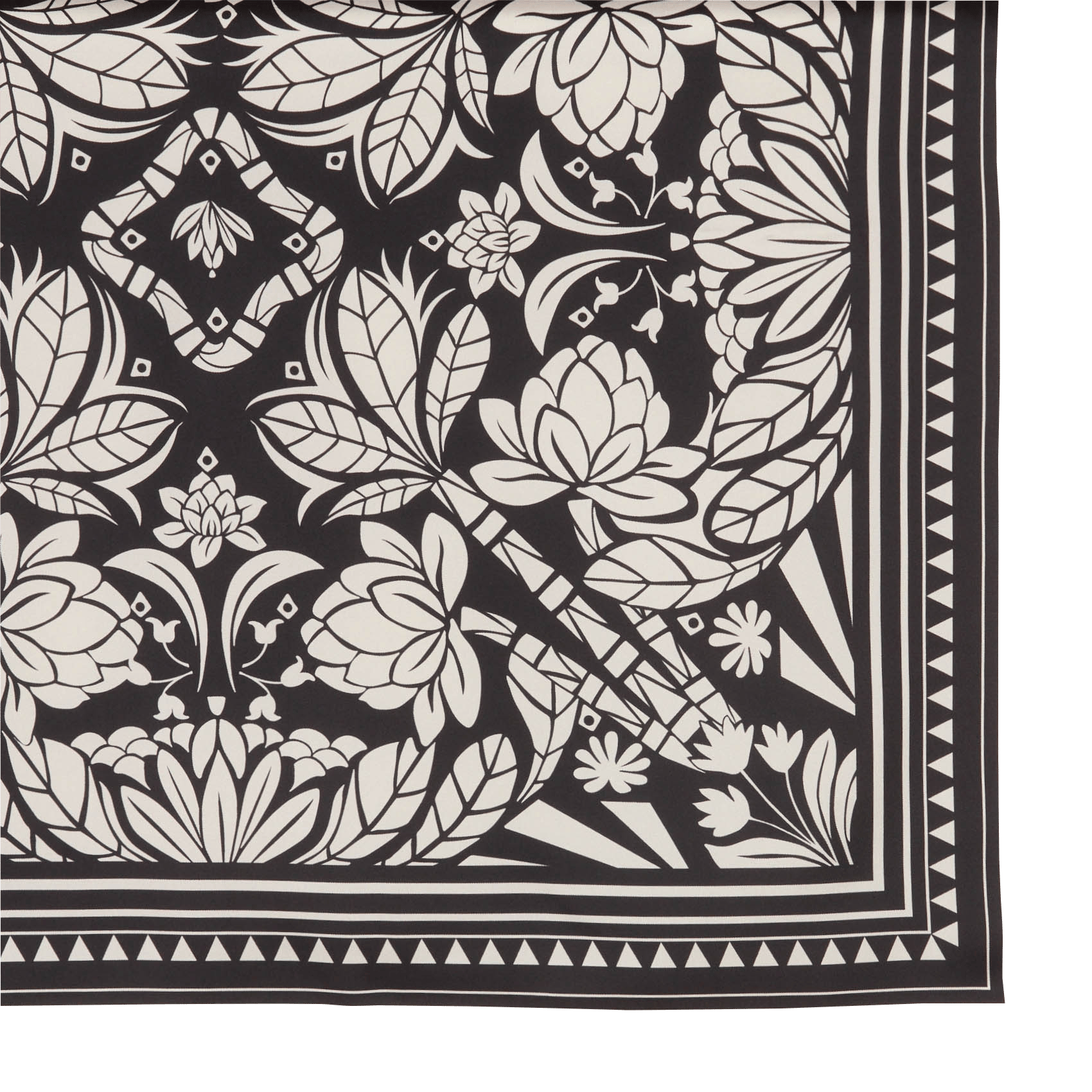 Printed silk scarf LA FEE MARABOUTEE Black