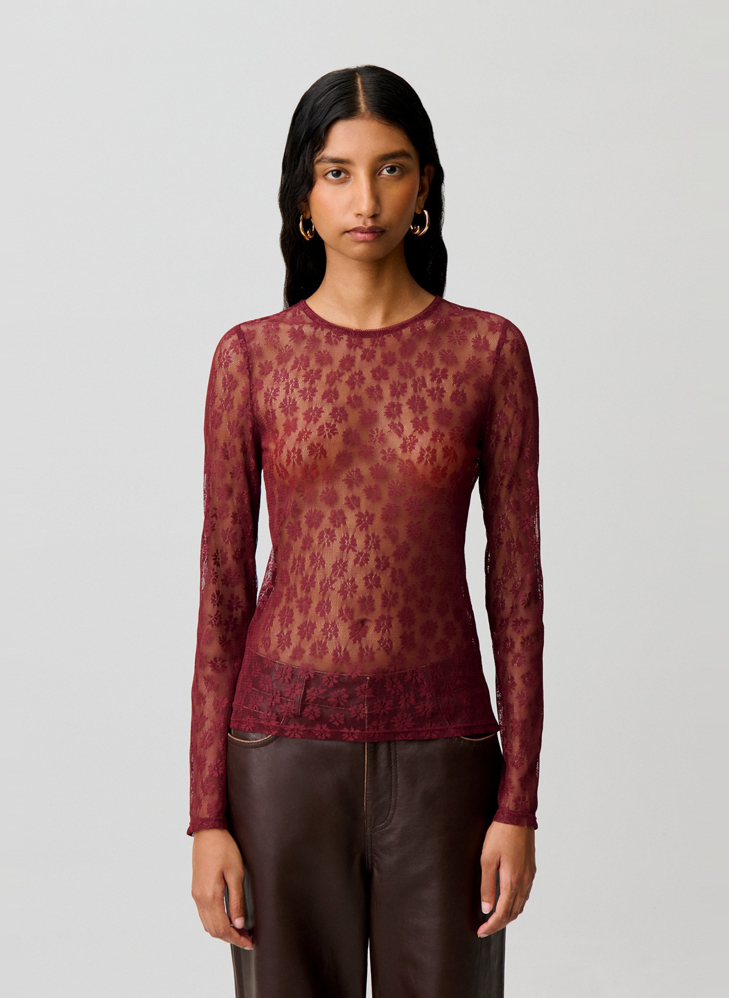 Top met transparante print CLAUDIE PIERLOT