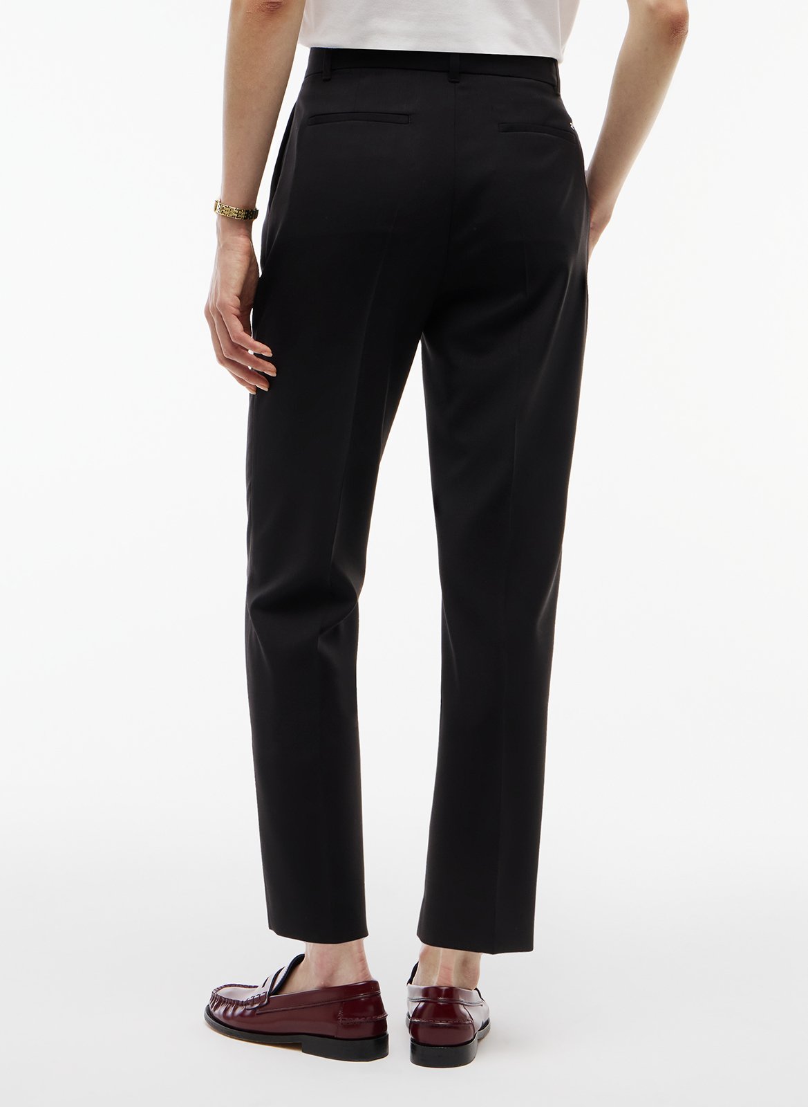 Chinohose aus Wollmischung TOMMY HILFIGER Schwarz