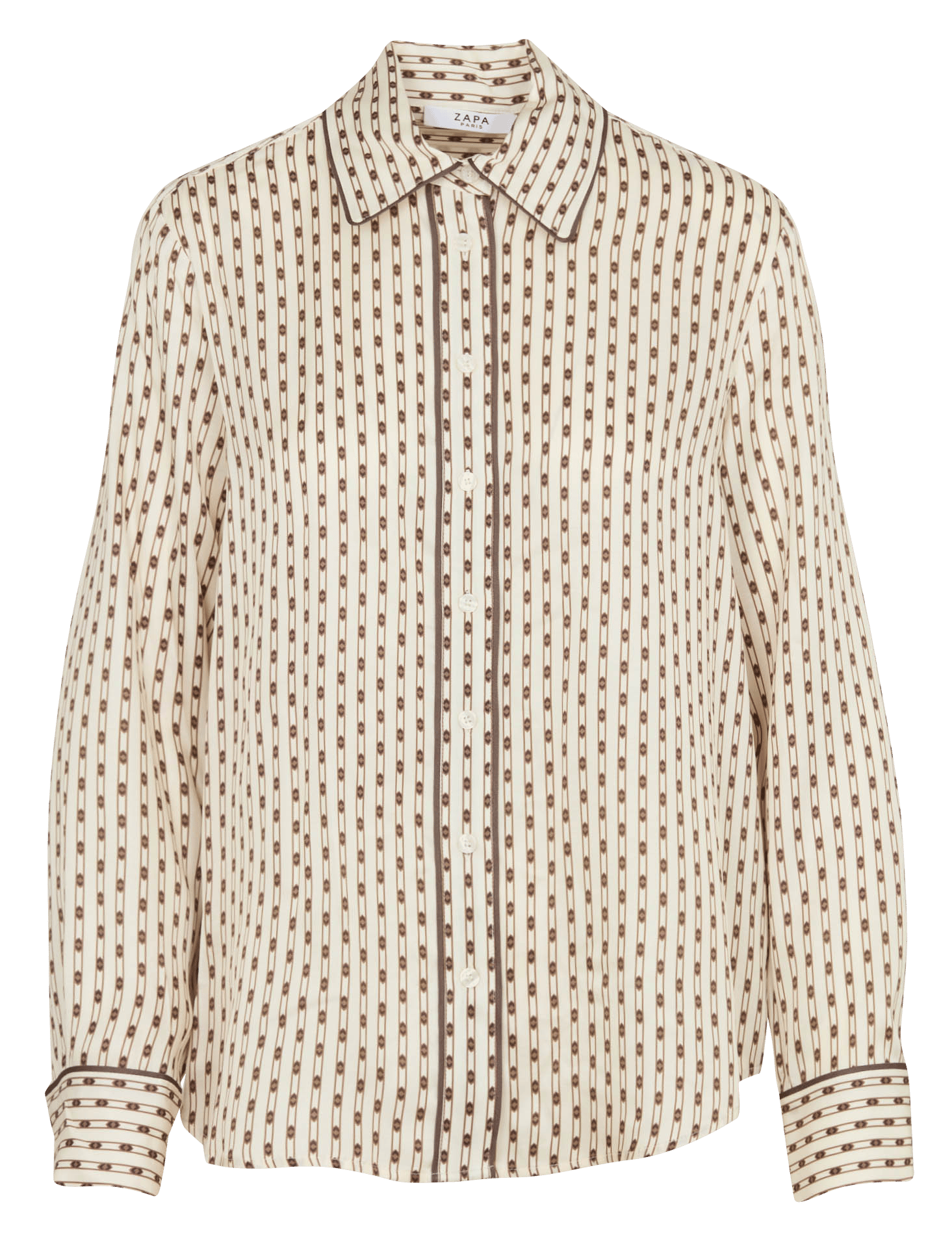 Rechte en vloeiende blouse met print ZAPA Blauw