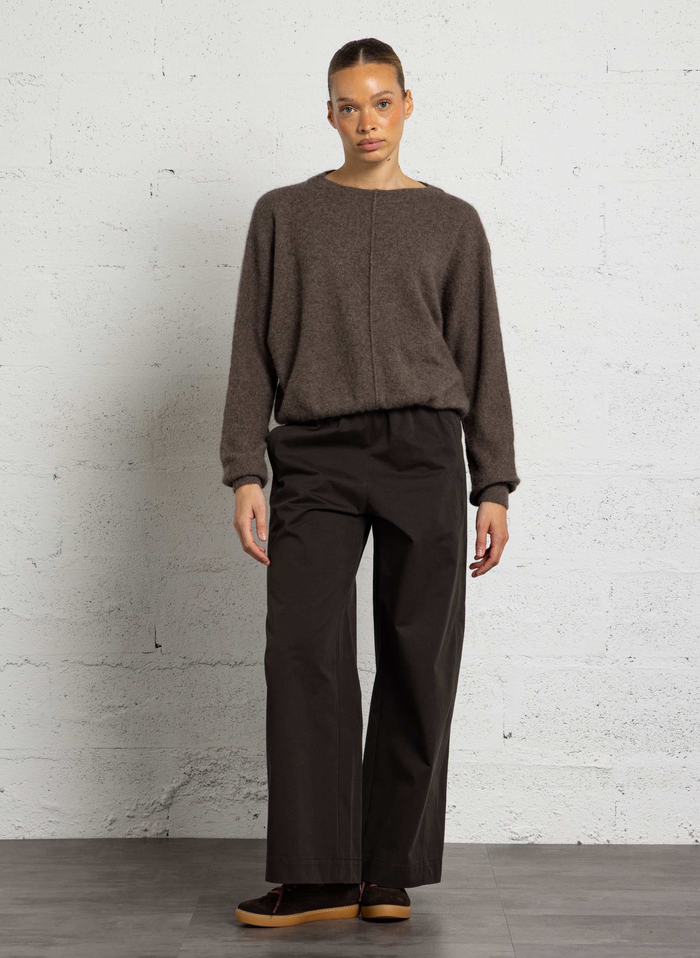 Weiter Pullover mit Rundhalsausschnitt BELLEROSE Grun