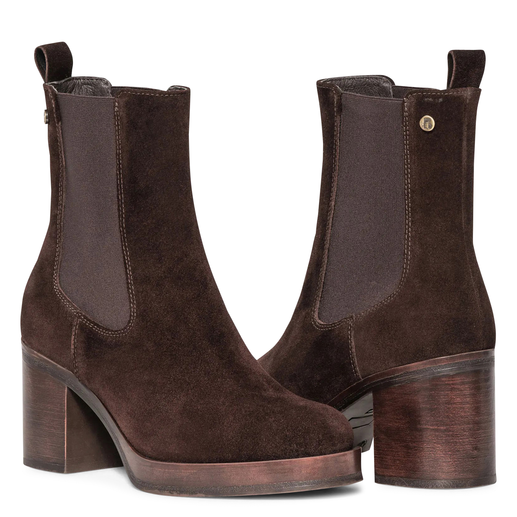 Suède enkellaarzen | Bruin BOCAGE Dames