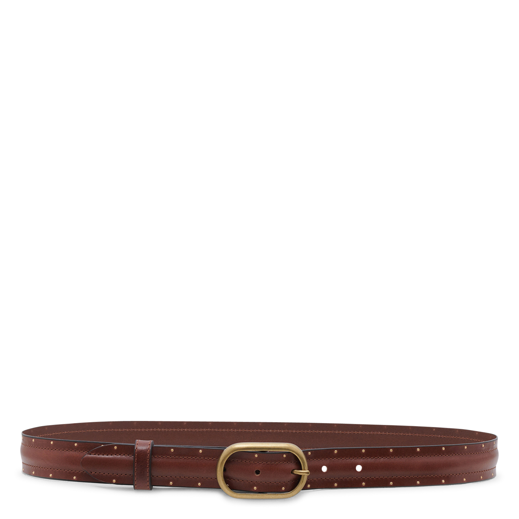 Studded leather belt GERARD DAREL Brown