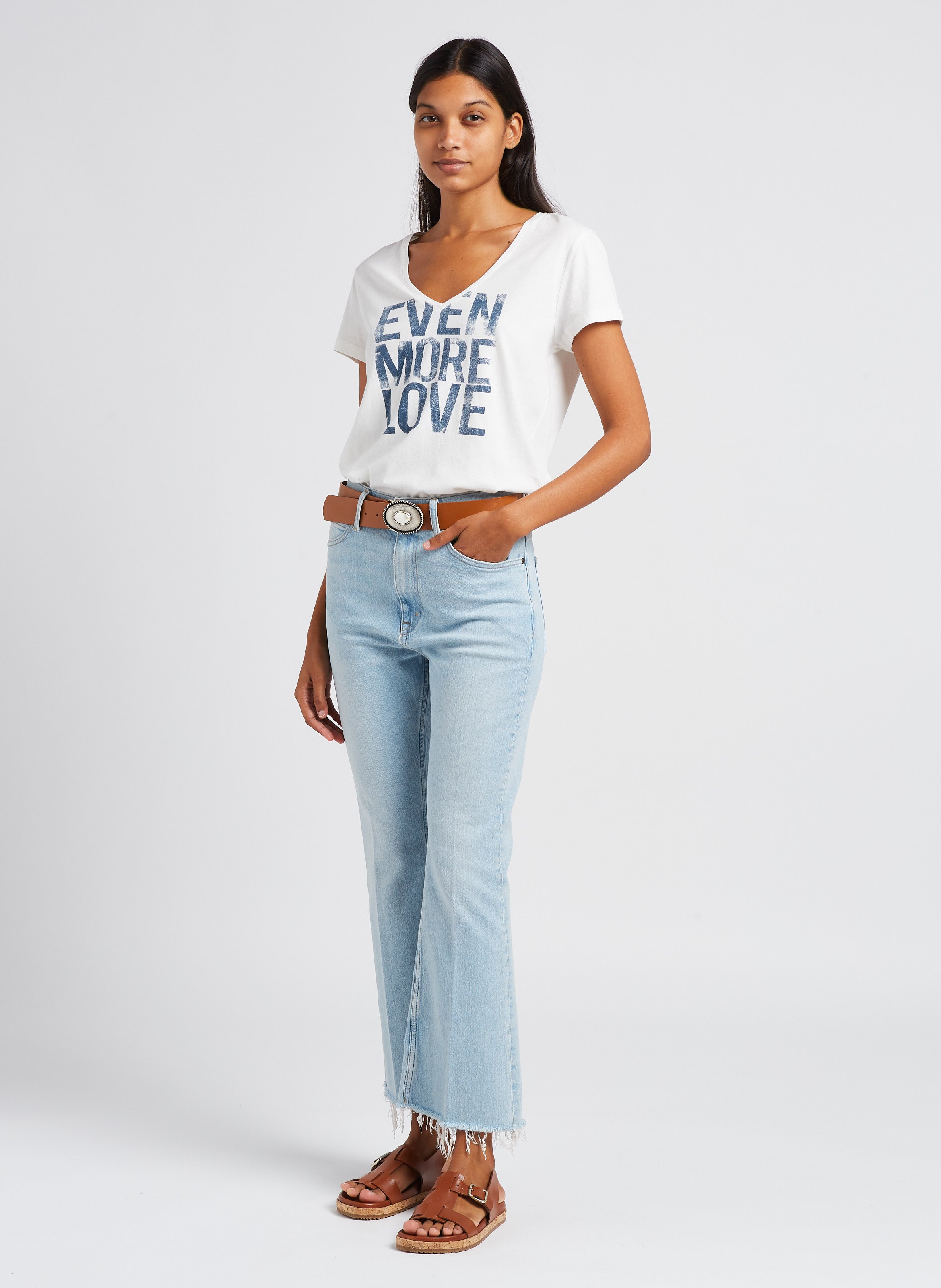 Jean flare 7/8 en coton mélangé POLO RALPH LAUREN Bleu