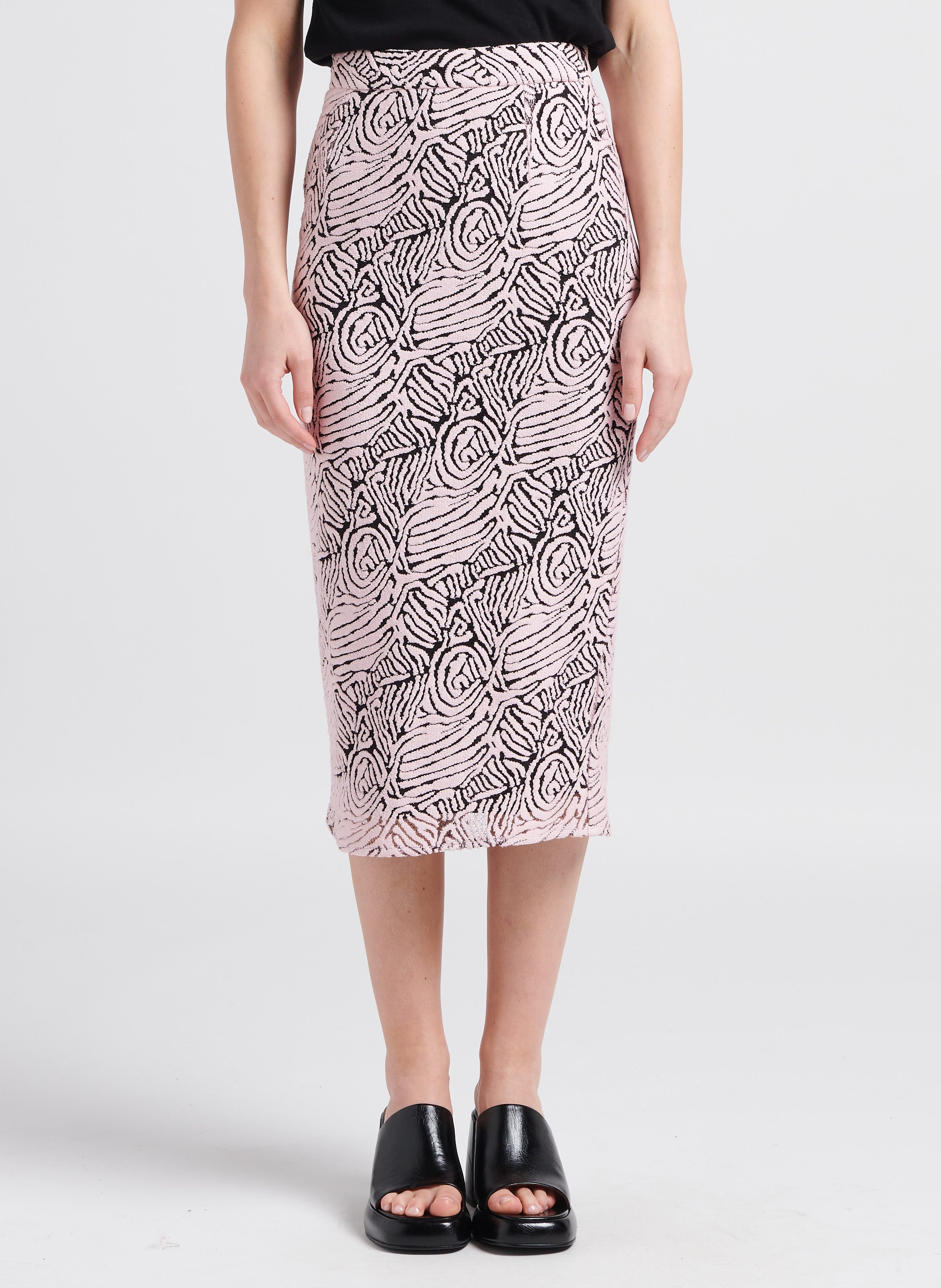 Rok van katoenmix met hoge taille HEIMSTONE Roze