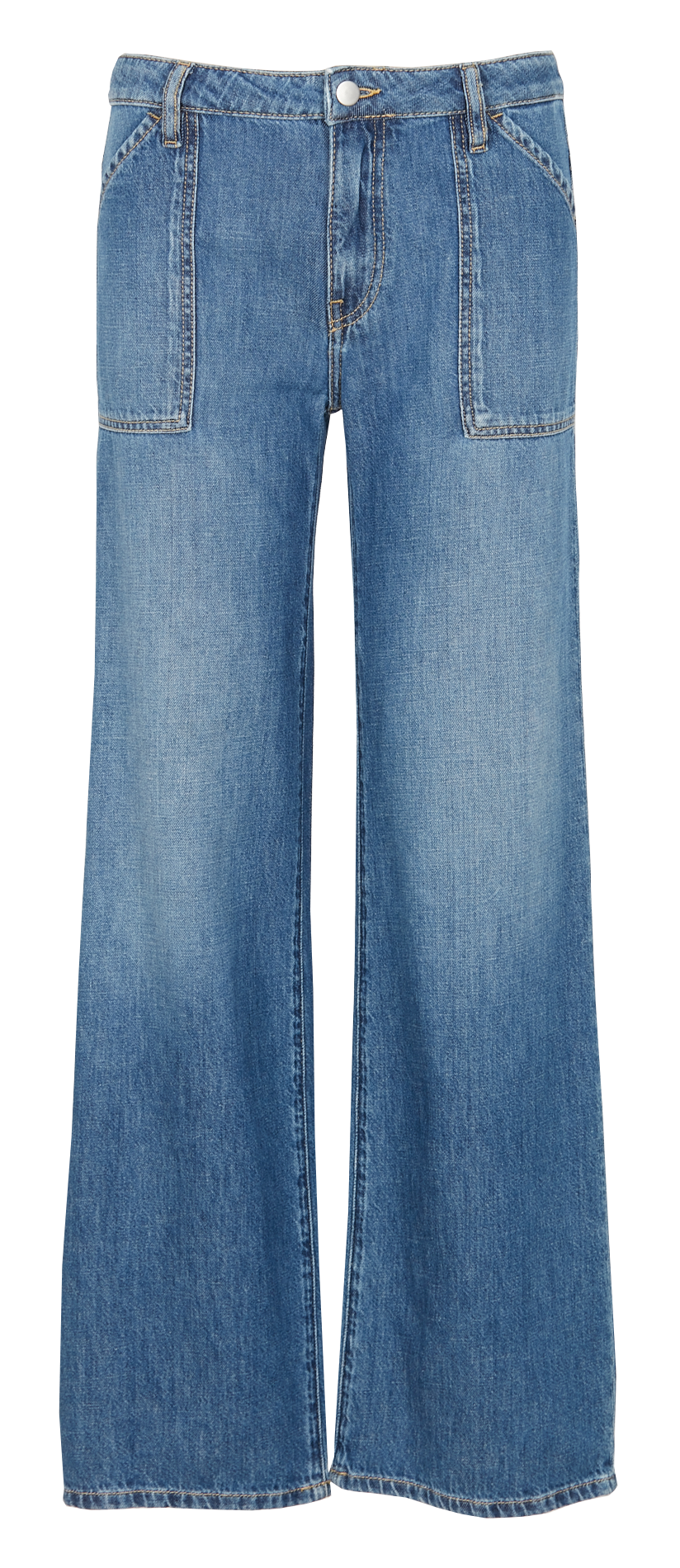 Straight-leg soft faded denim jeans ACQUAVERDE Blue
