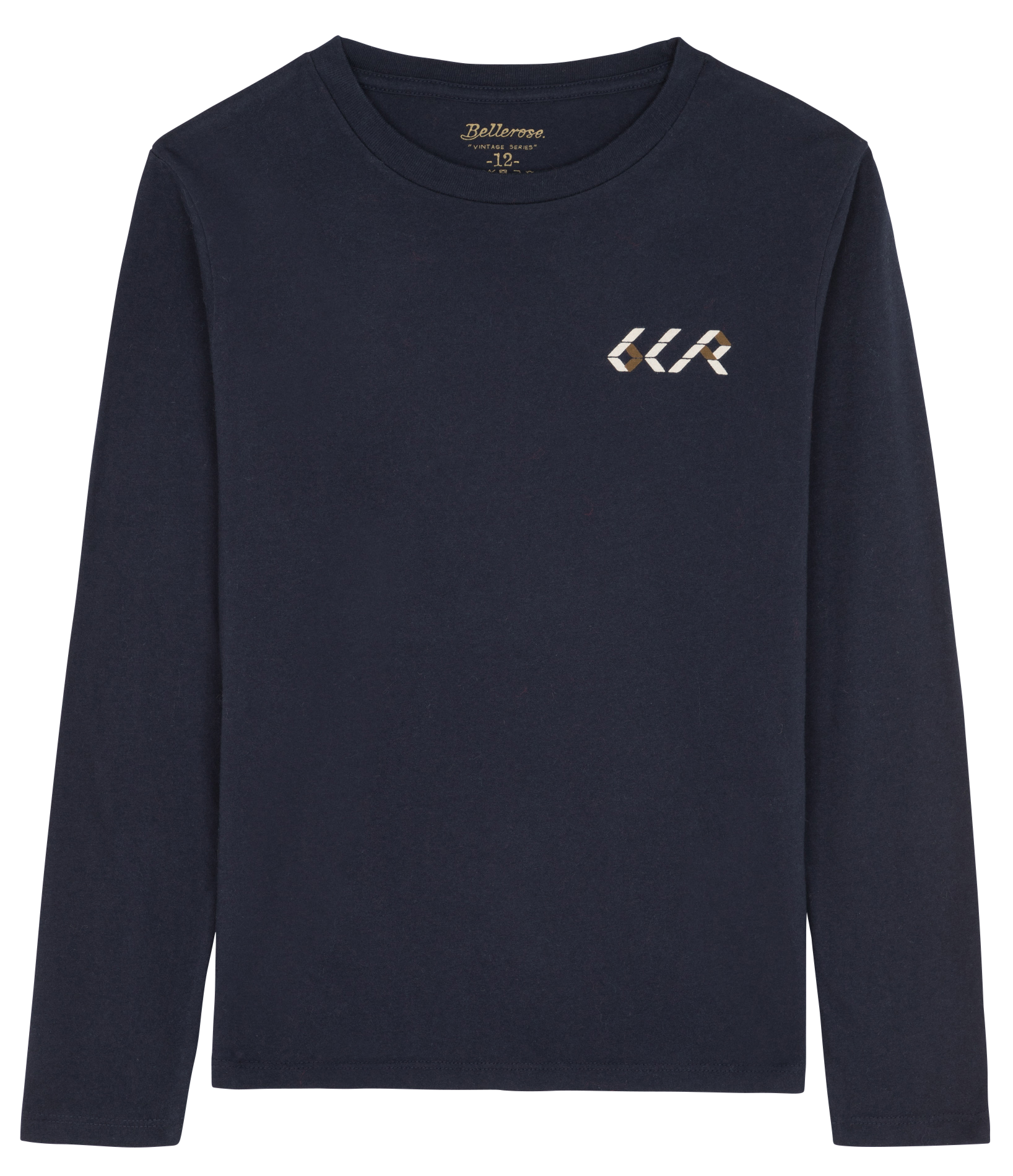 Katoenen trui met ronde hals en print BELLEROSE Blue