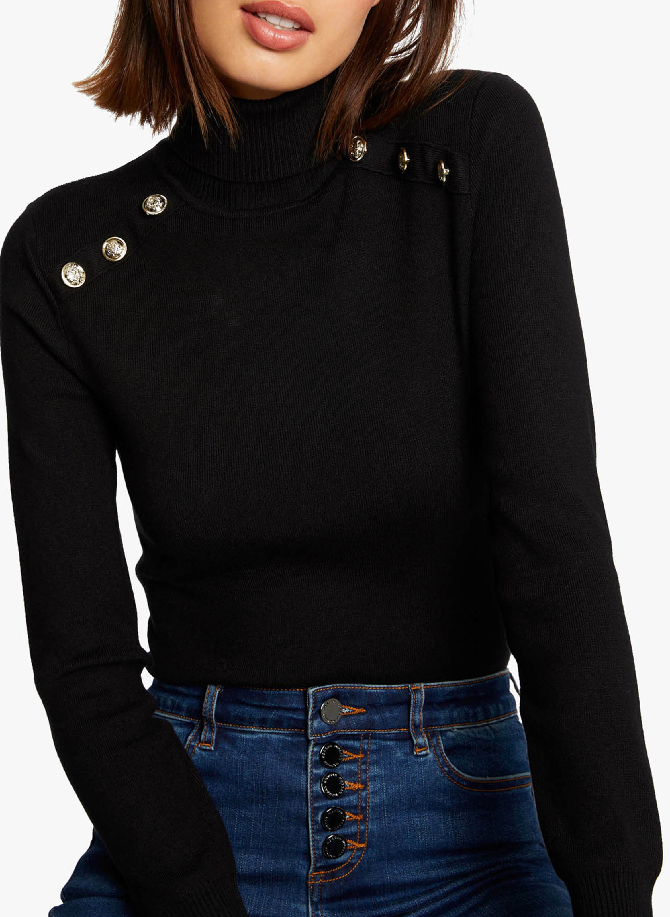 Turtleneck sweater MORGAN Black