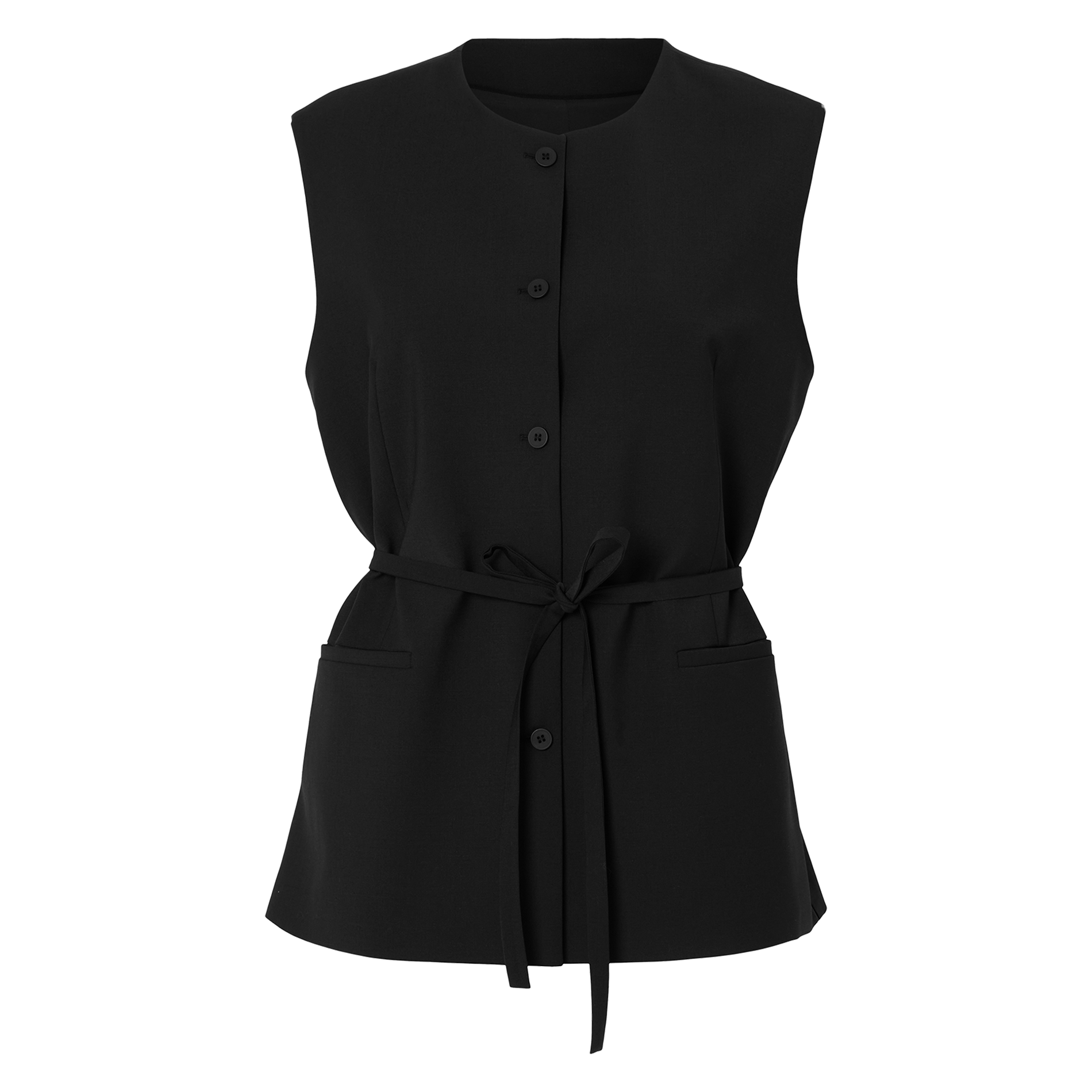 Straight wool mix jacket SELECTED Black