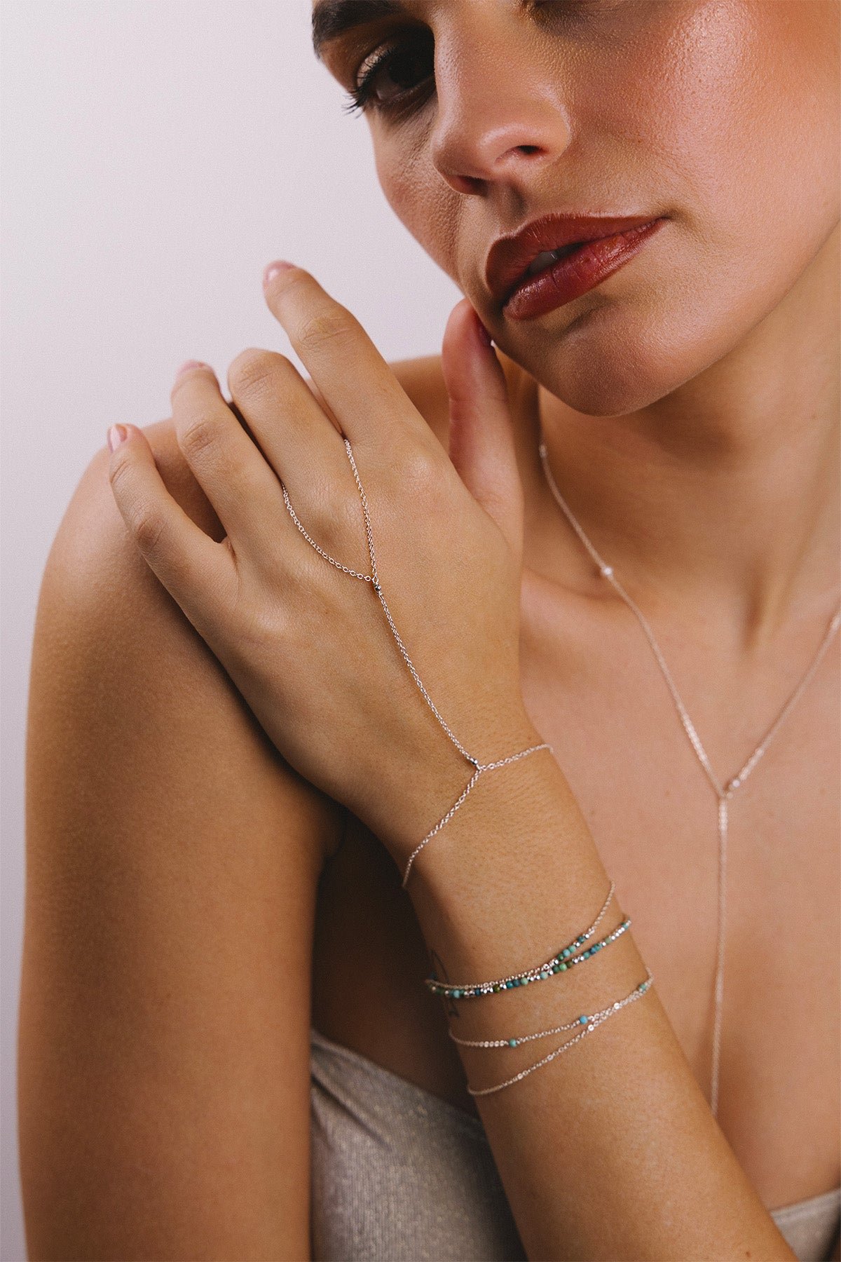 Silver chain hand jewel YAY Silver