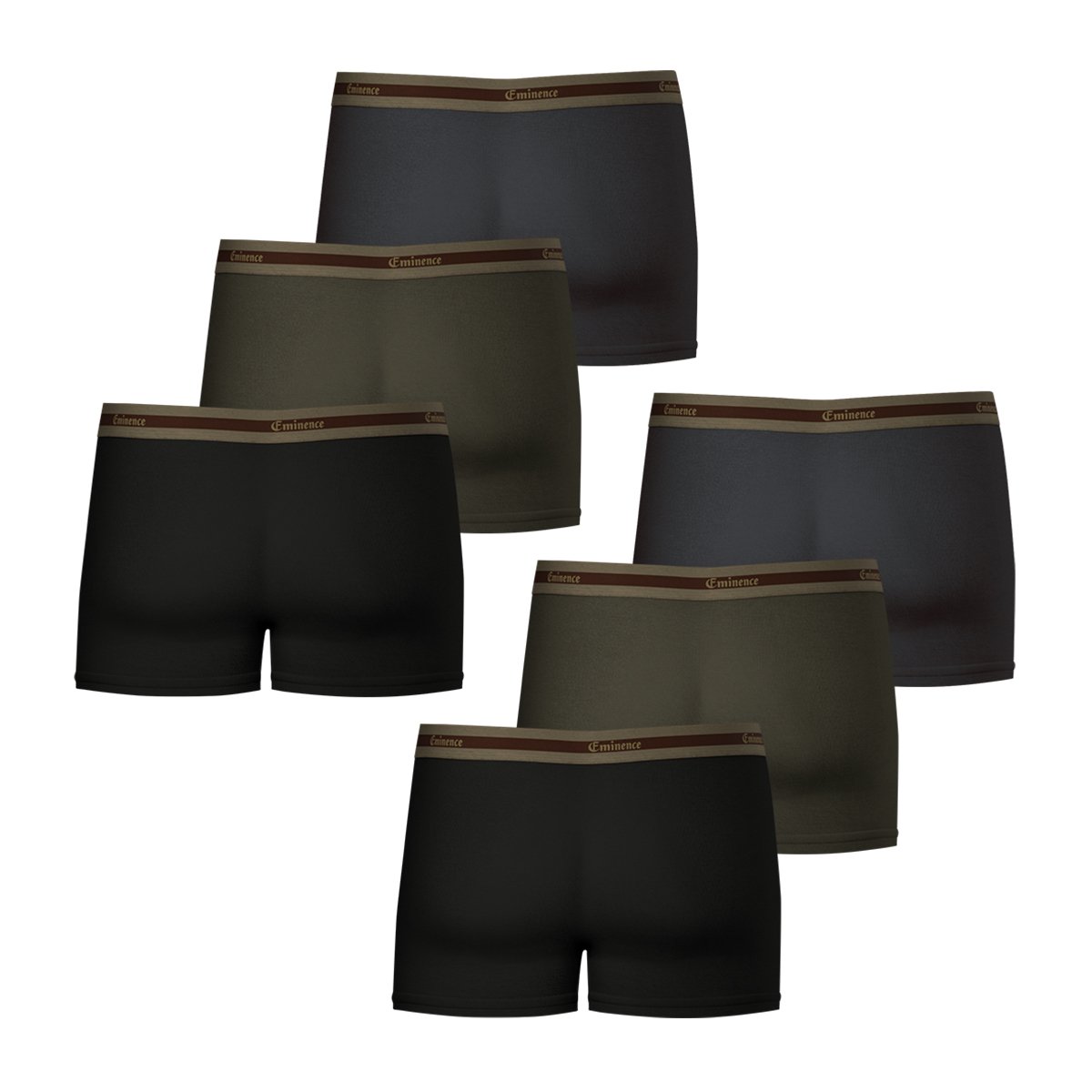 Set of 6 men's boxer shorts selection in organic cotton by Eminence EMINENCE Multicolored