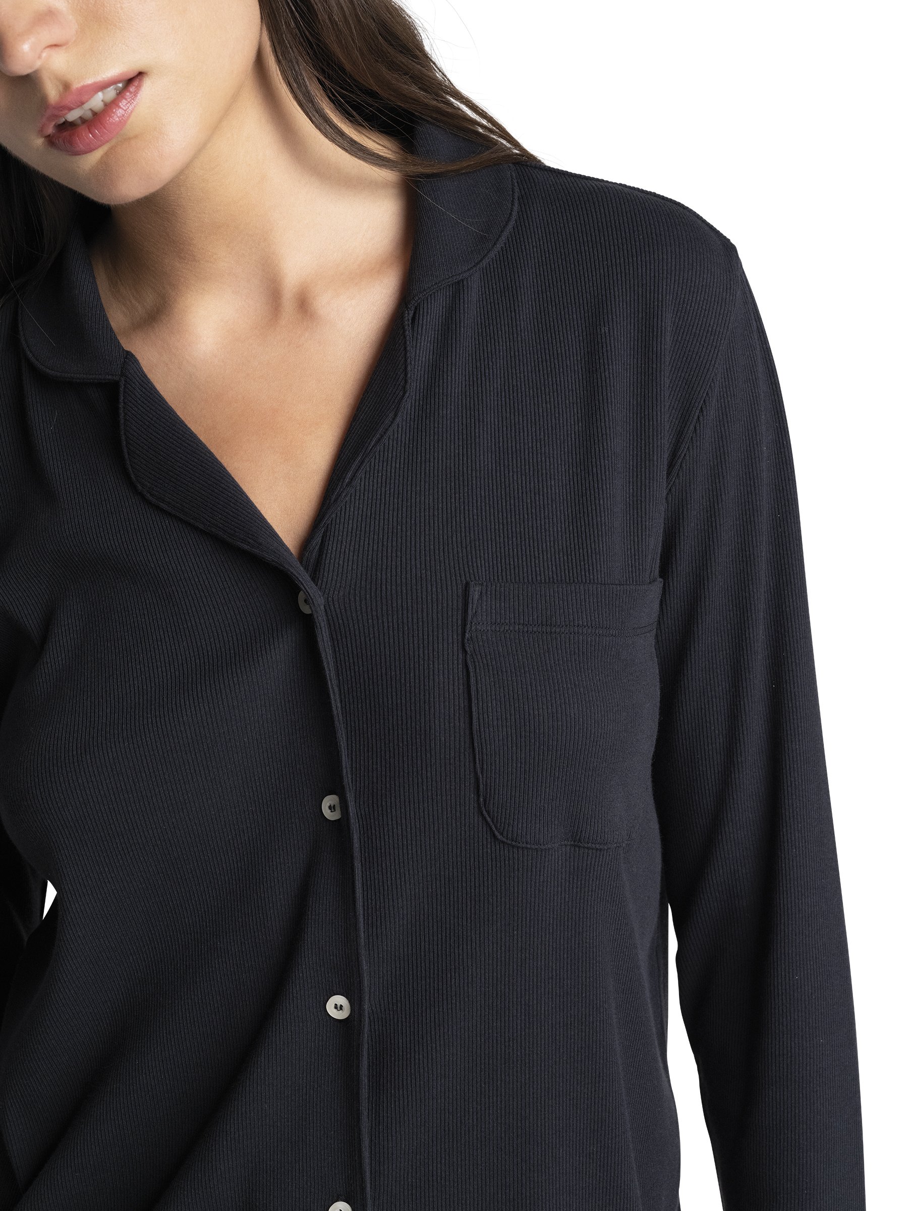 Long-sleeve pajama top PASSIONATA Black