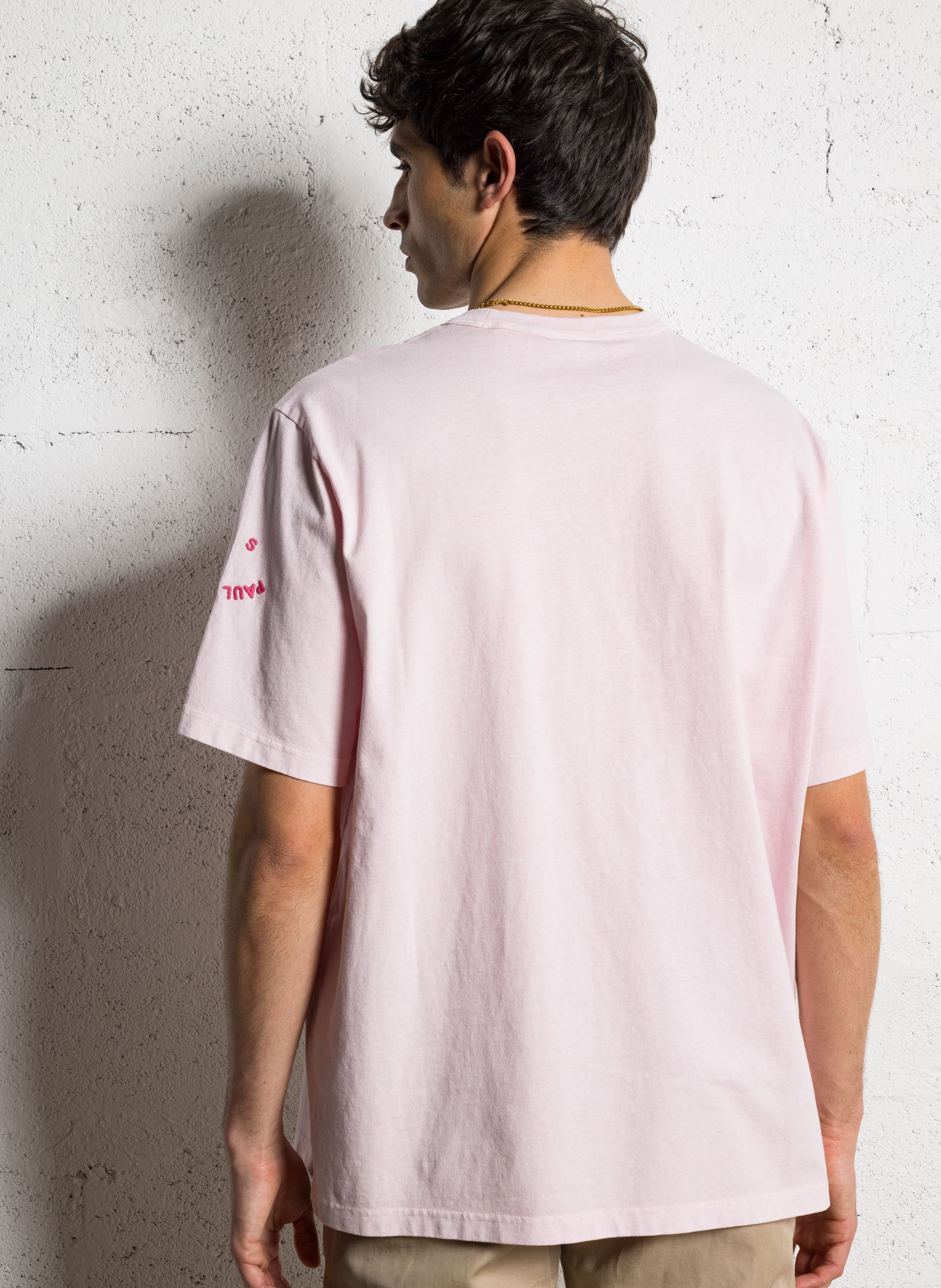 Loose-fit round-neck organic cotton T-shirt PAUL SMITH Pink