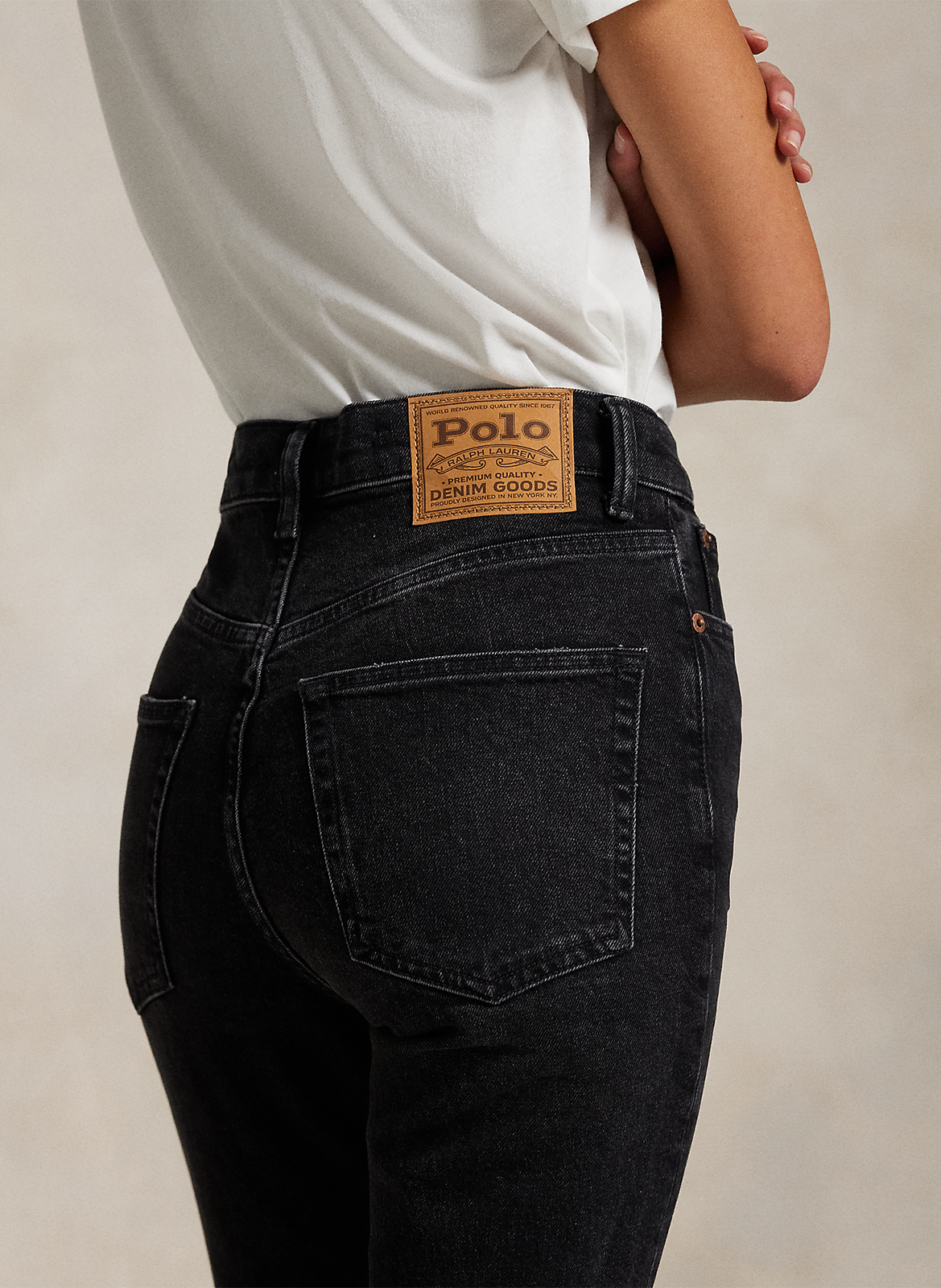 Jean skinny en coton mélang" POLO RALPH LAUREN Noir