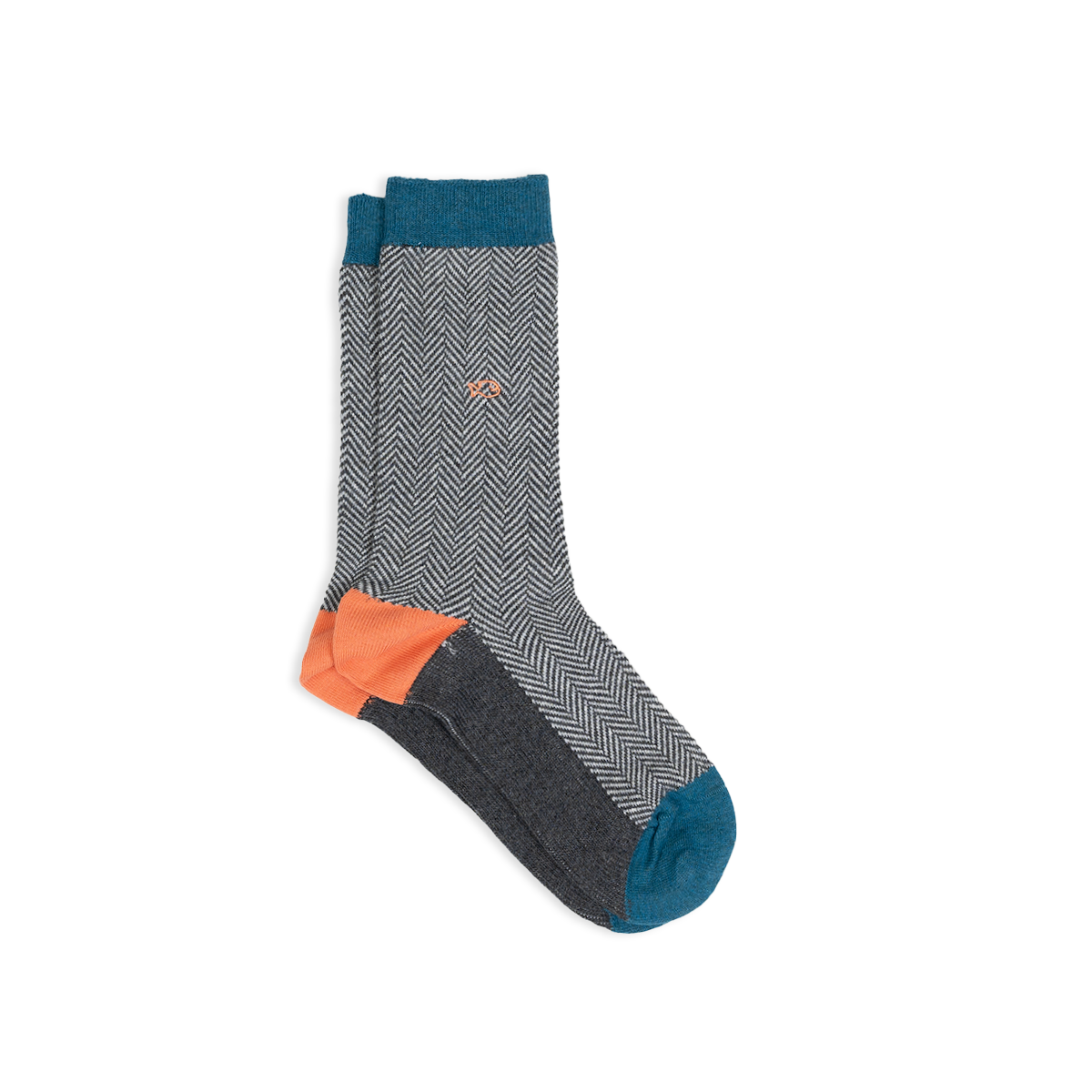 Combed cotton herringbone socks BILLYBELT Grey
