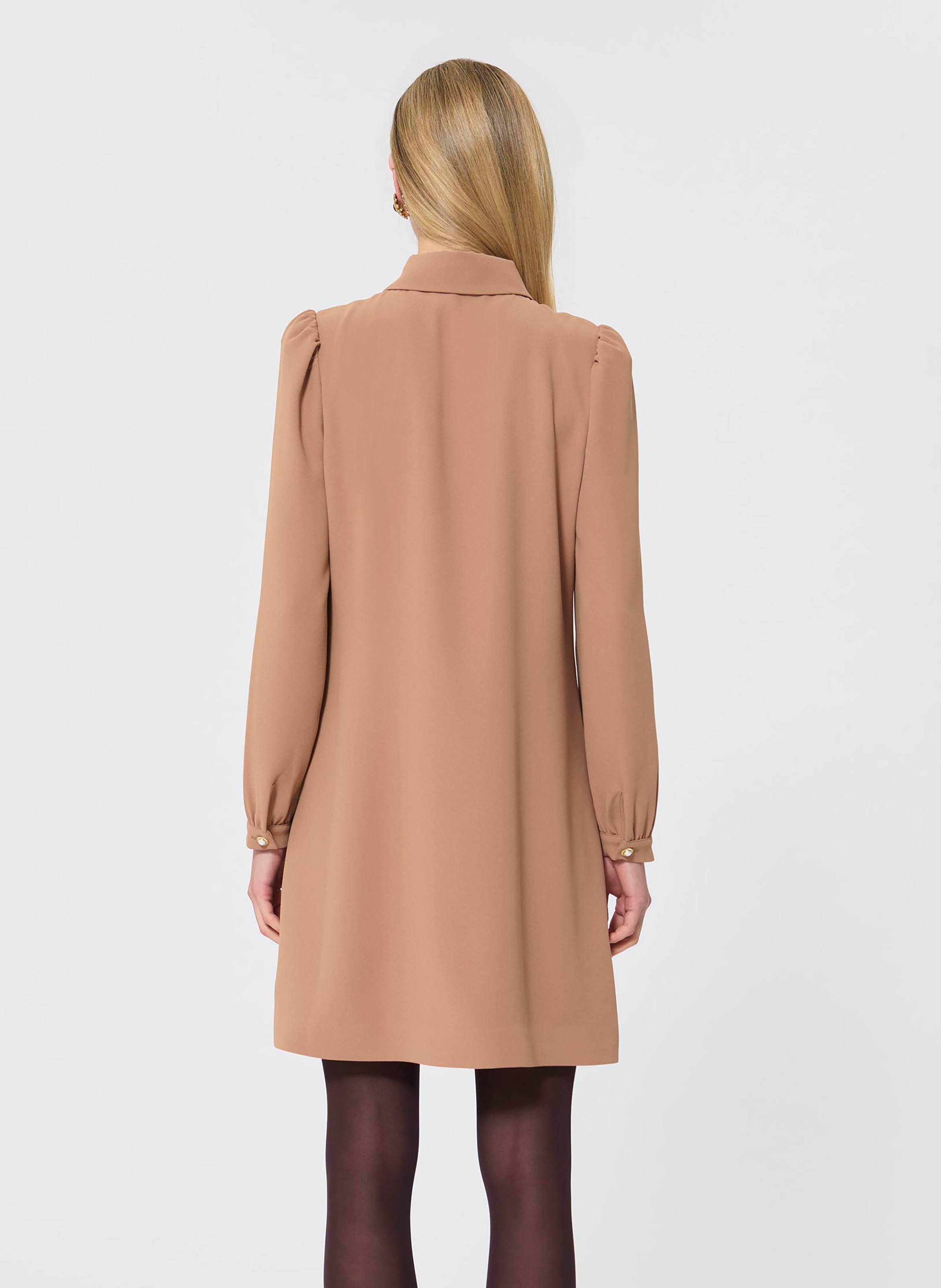 Robe courte col classique TARA JARMON Marron