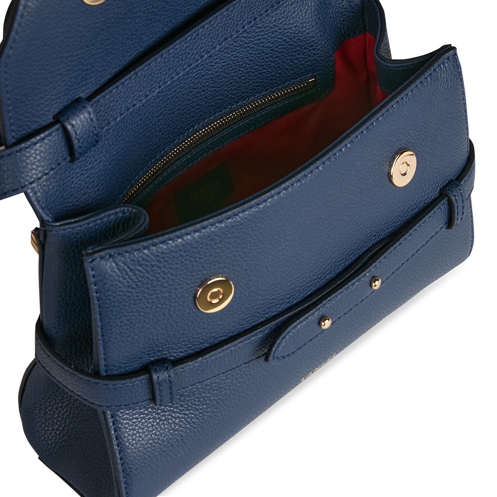 Sac à main en cuir grainé LANCEL Bleu