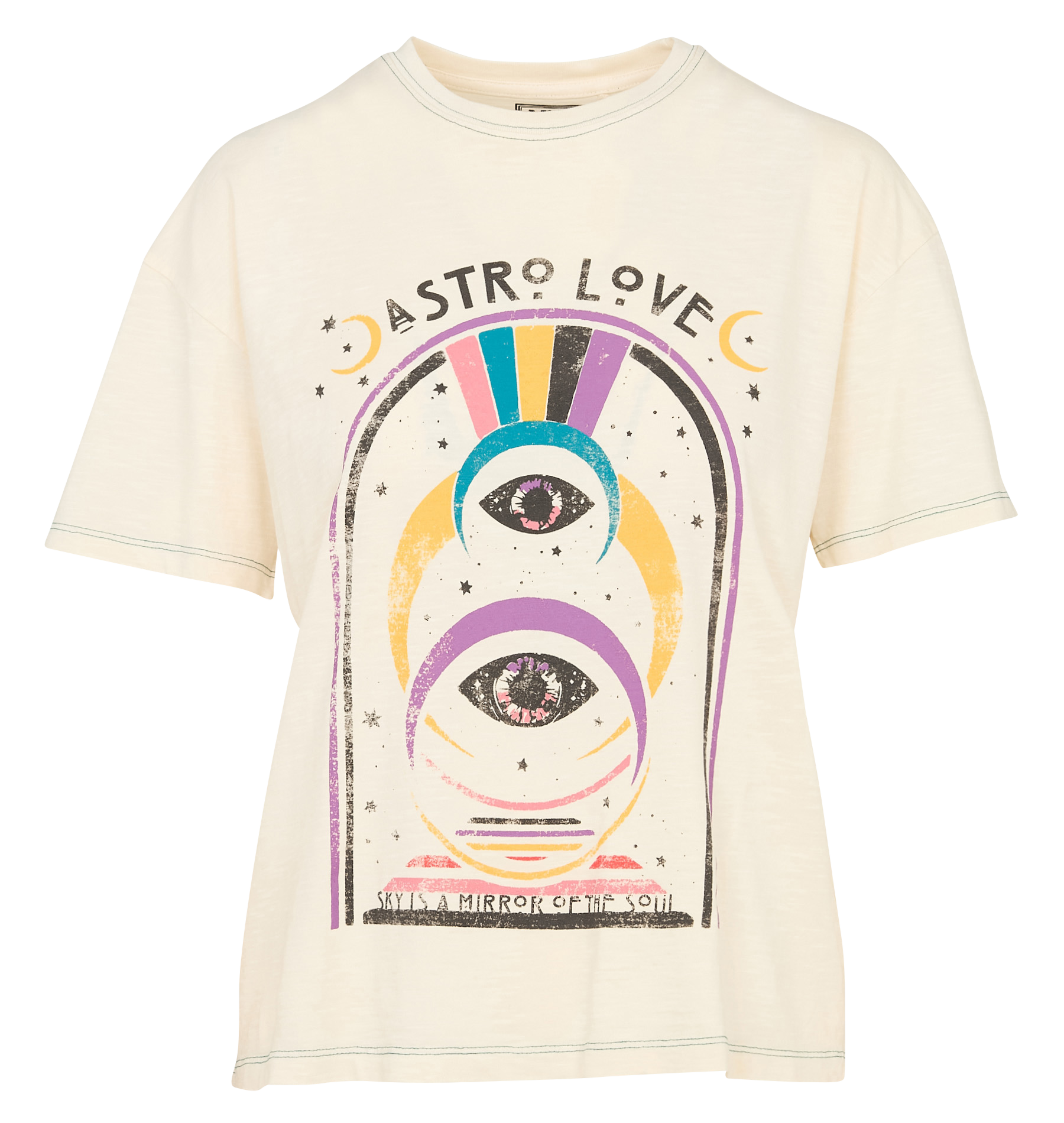 Tee-shirt droit en coton MKT Beige