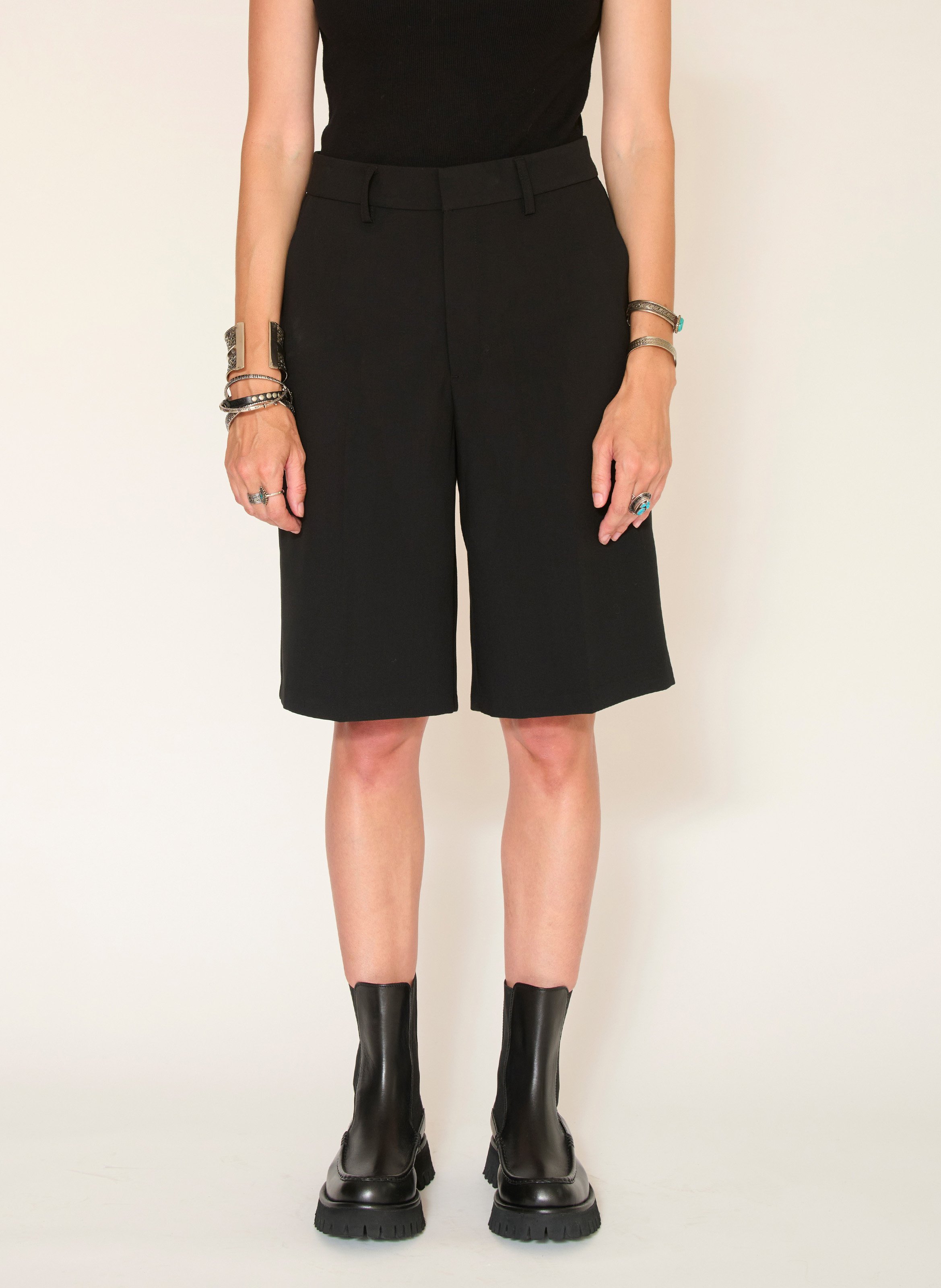 Short droit style tailleur MKT Noir
