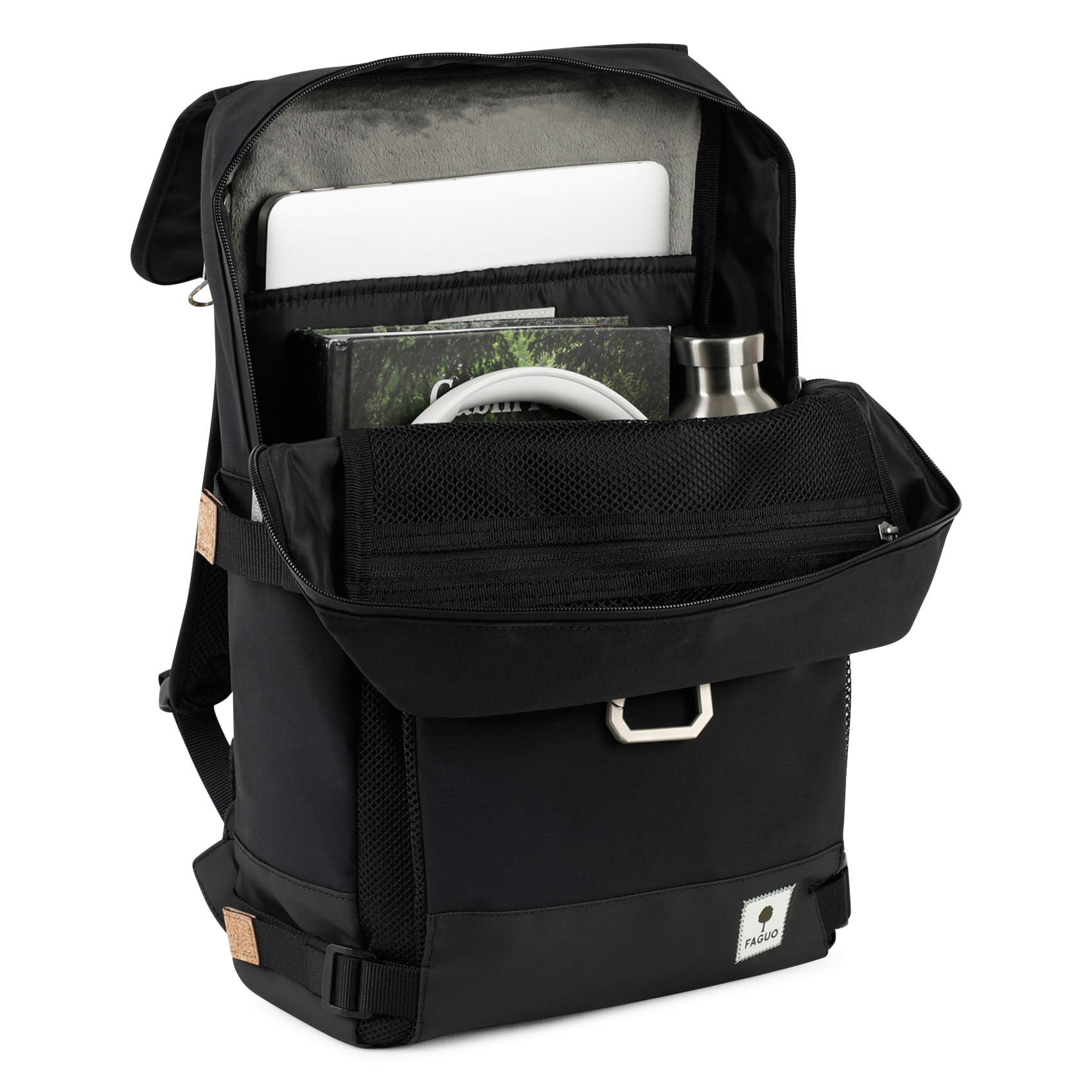 Plain flap backpack FAGUO Blue