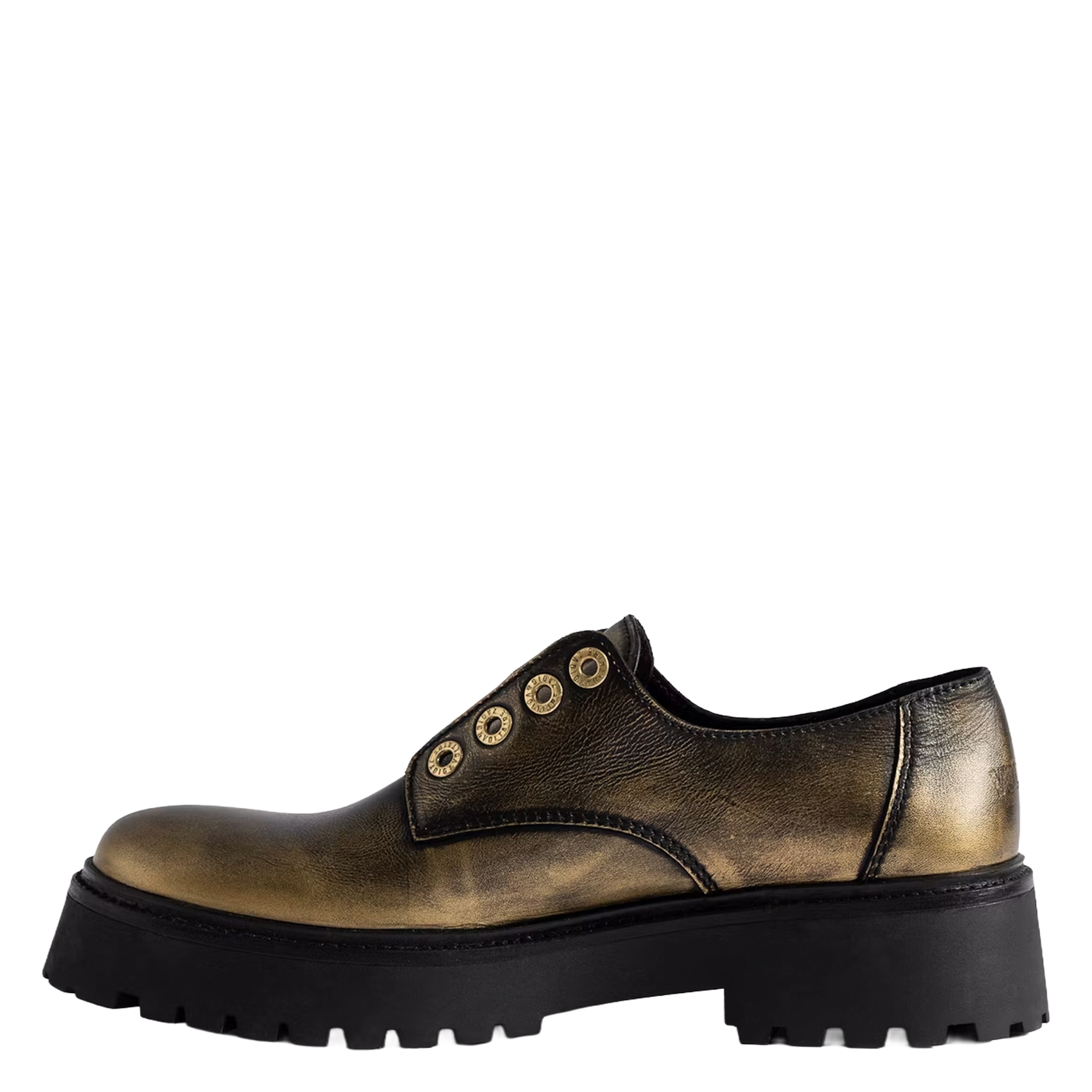 Derby's van metaalkleurig leer ZADIG&VOLTAIRE Zwart