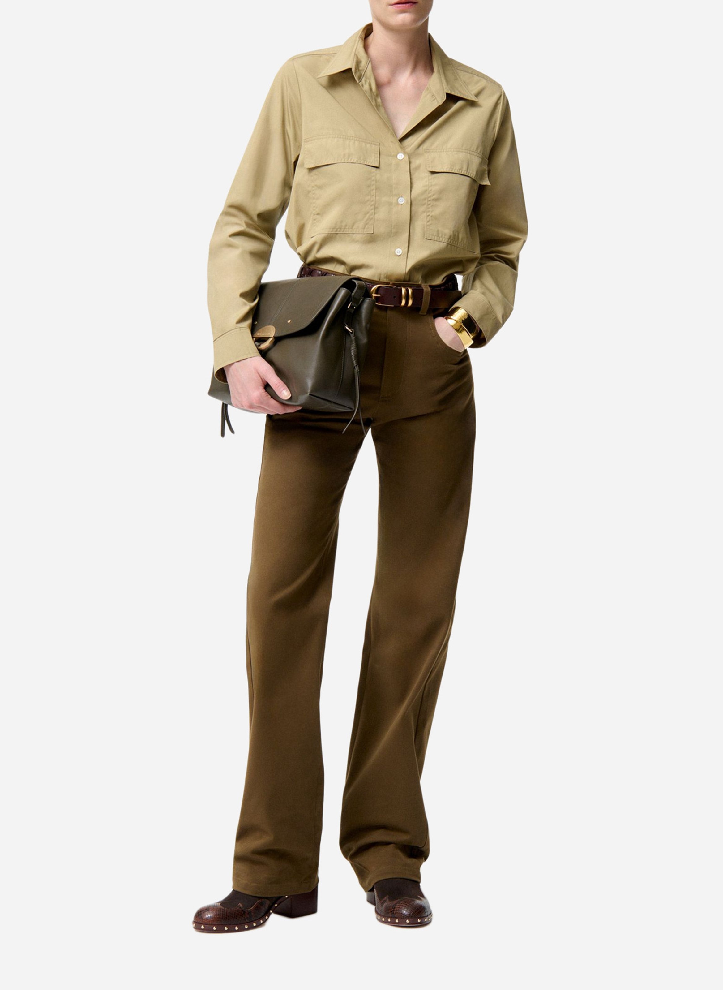 Chemise oversize en coton VANESSA BRUNO Vert