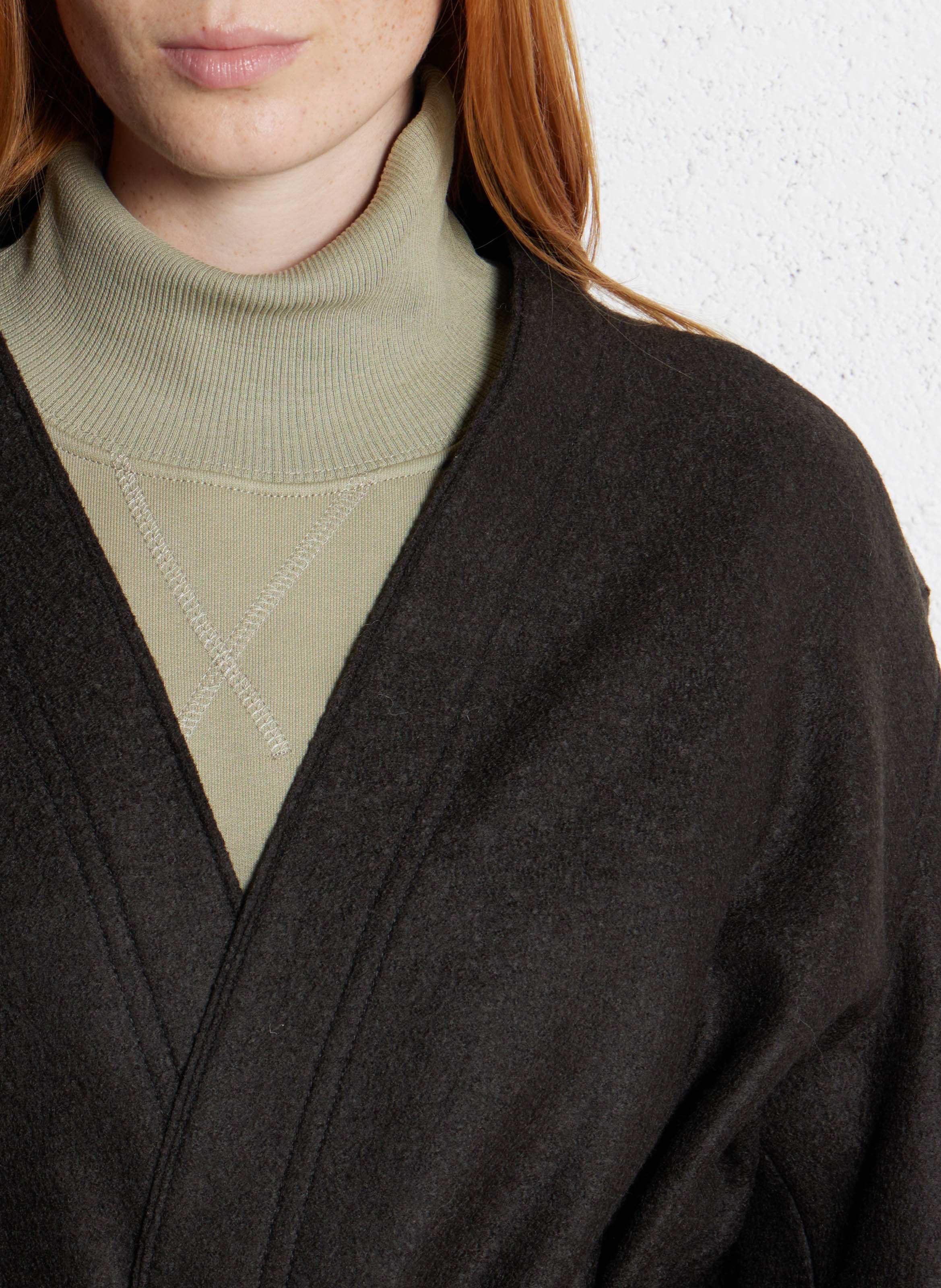 Virgin wool kimono SOEUR Green