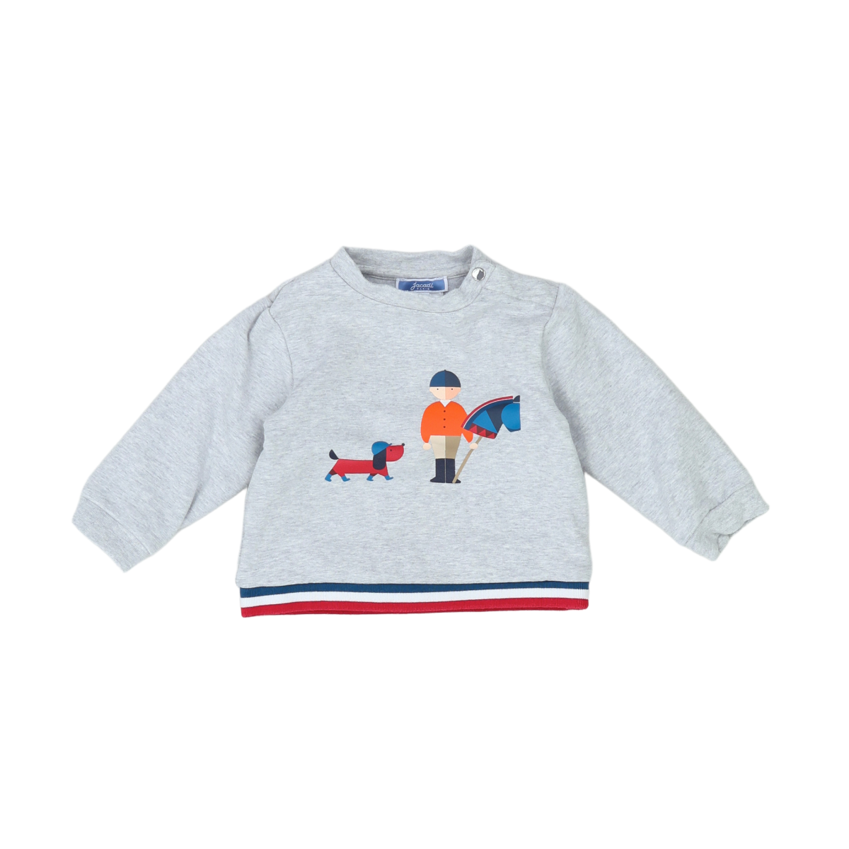 Grey baby sweatshirt - 12 months JACADI - Seconde Main Grey