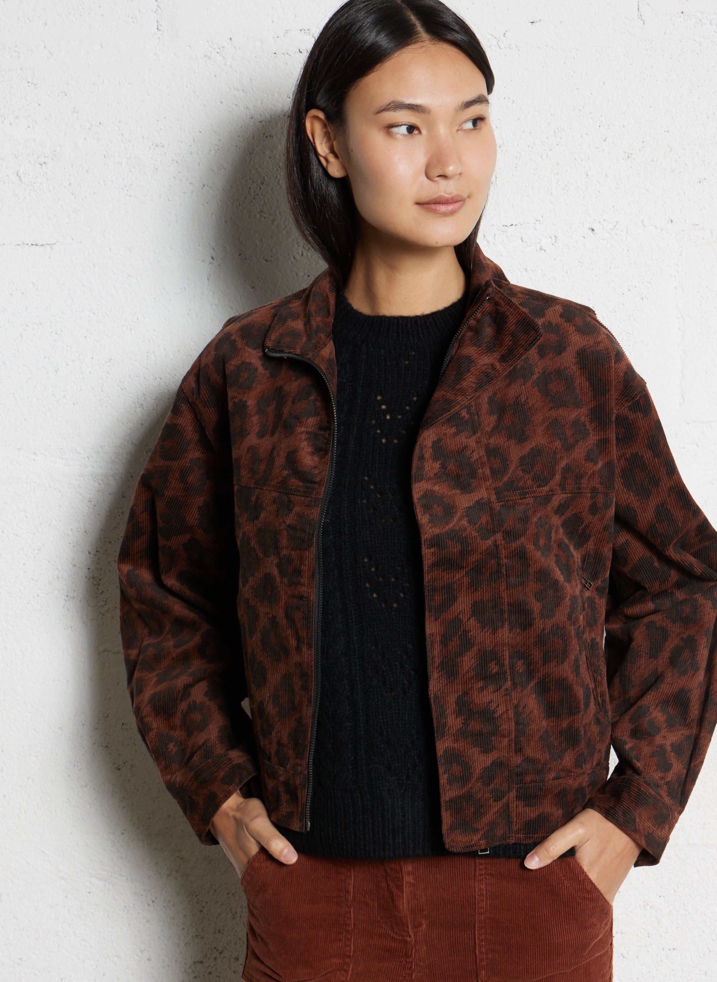 Baumwolljacke mit Stehkragen THE KORNER Braun