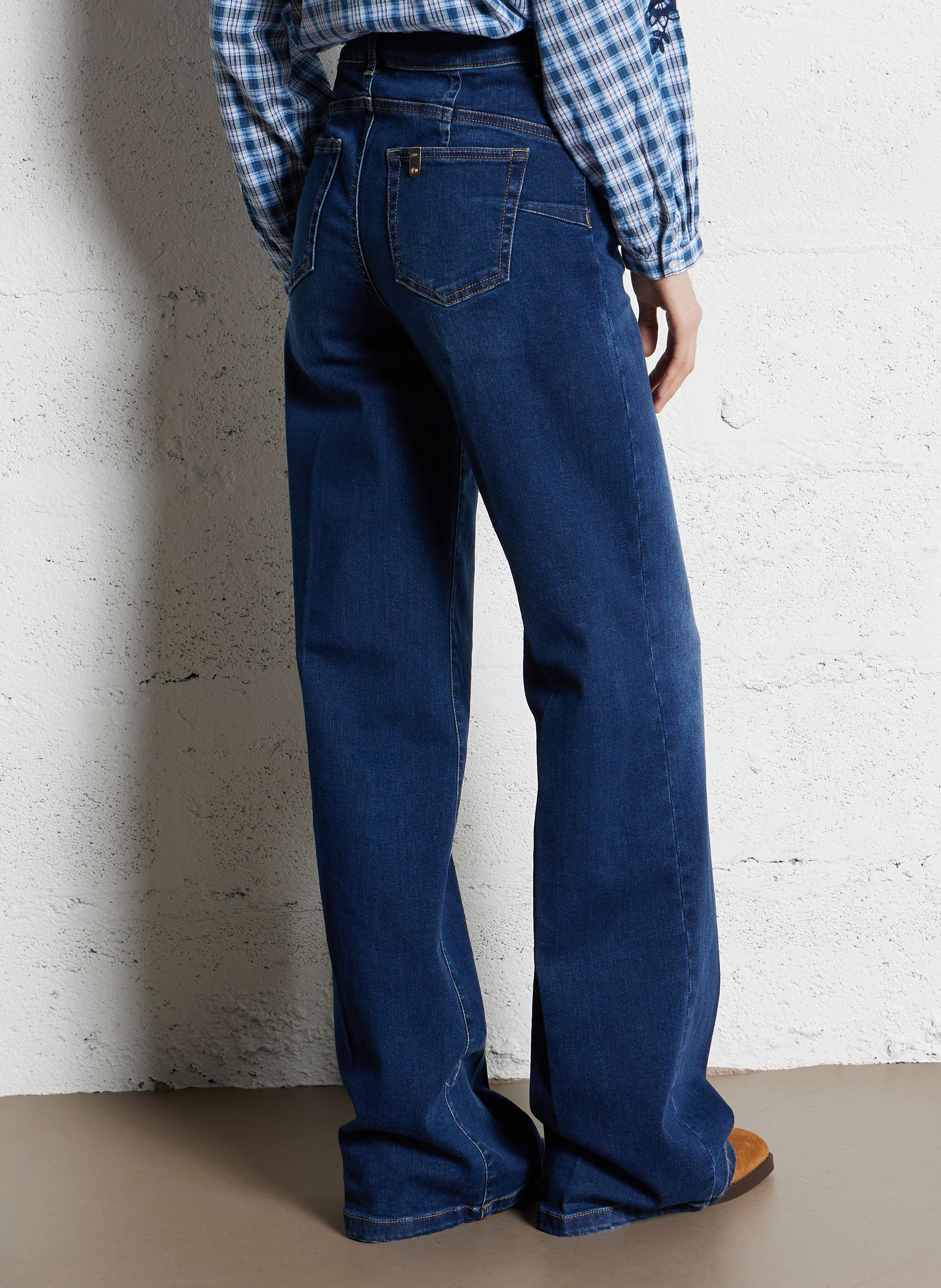Ausgewaschene Bootcut-Jeans LIU JO Blau