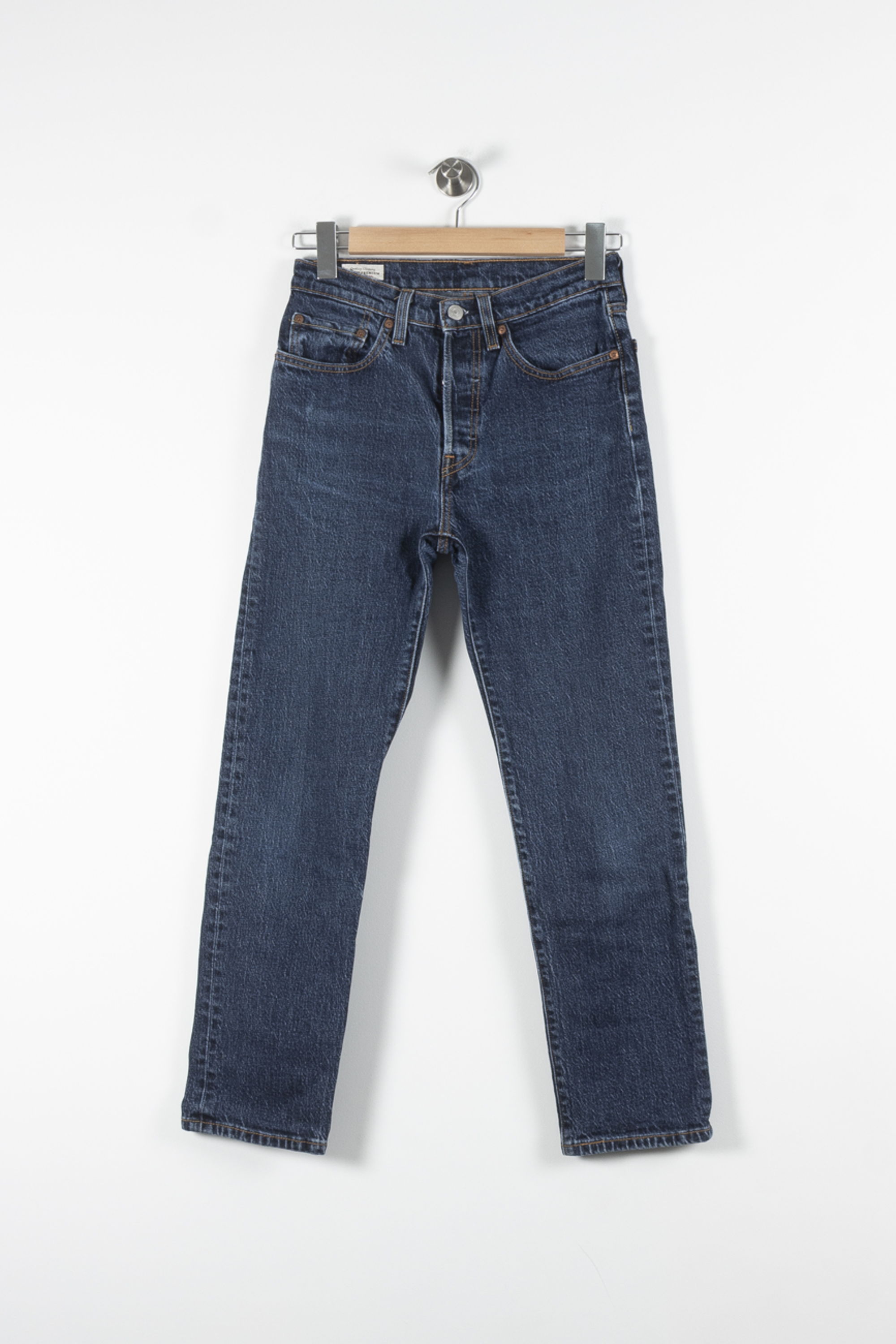 Cropped slim jeans with studs LEVI'S - Seconde main Blue