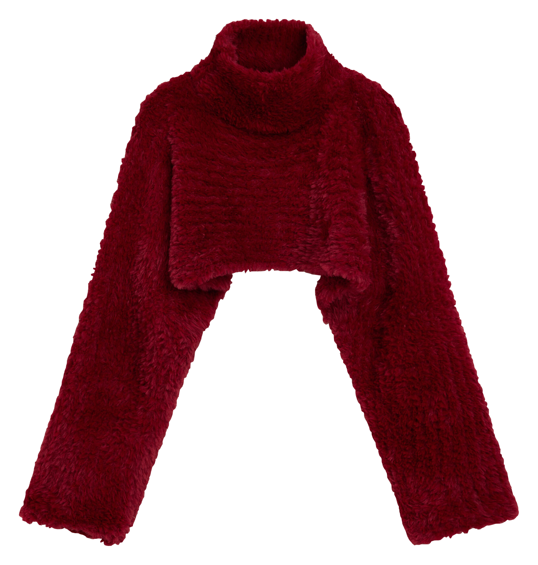 Pack pull crop et bonnet en fausse fourrure DESIGUAL Rouge