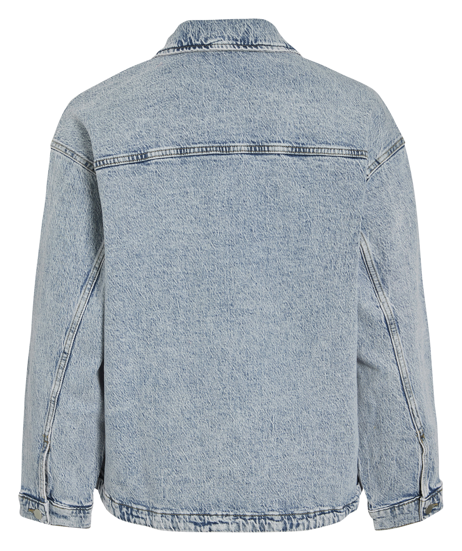 Veste droite col classique en coton mélangé VILA Bleu