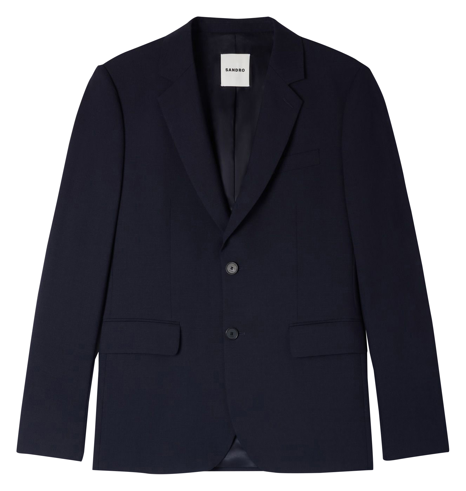 Rechte blazer | wolblend SANDRO Blauw