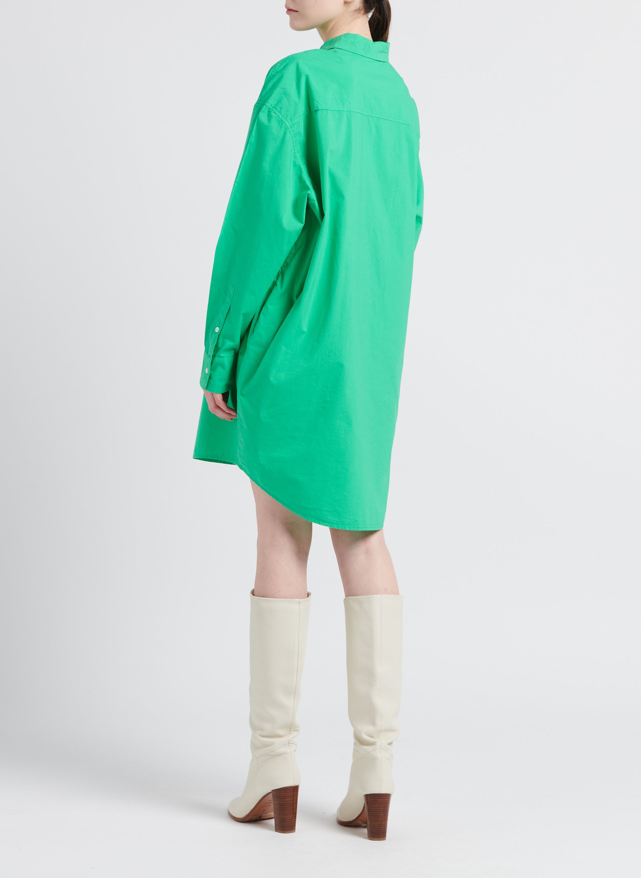 Oversized cotton shirt dress COLLECTORS CLUB Green