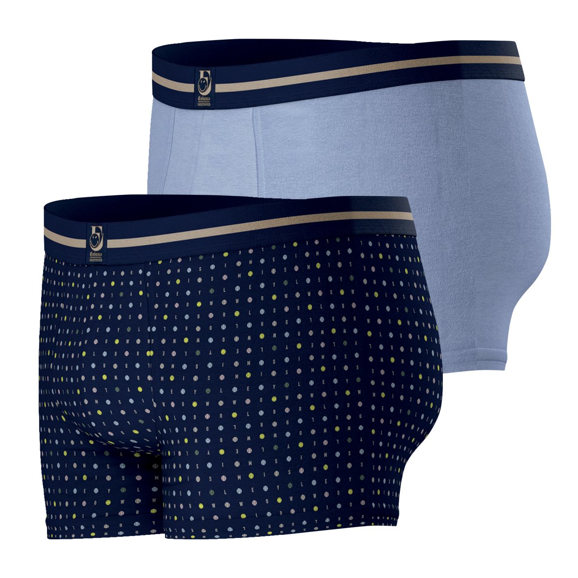 Boxers, set of 2 Blue