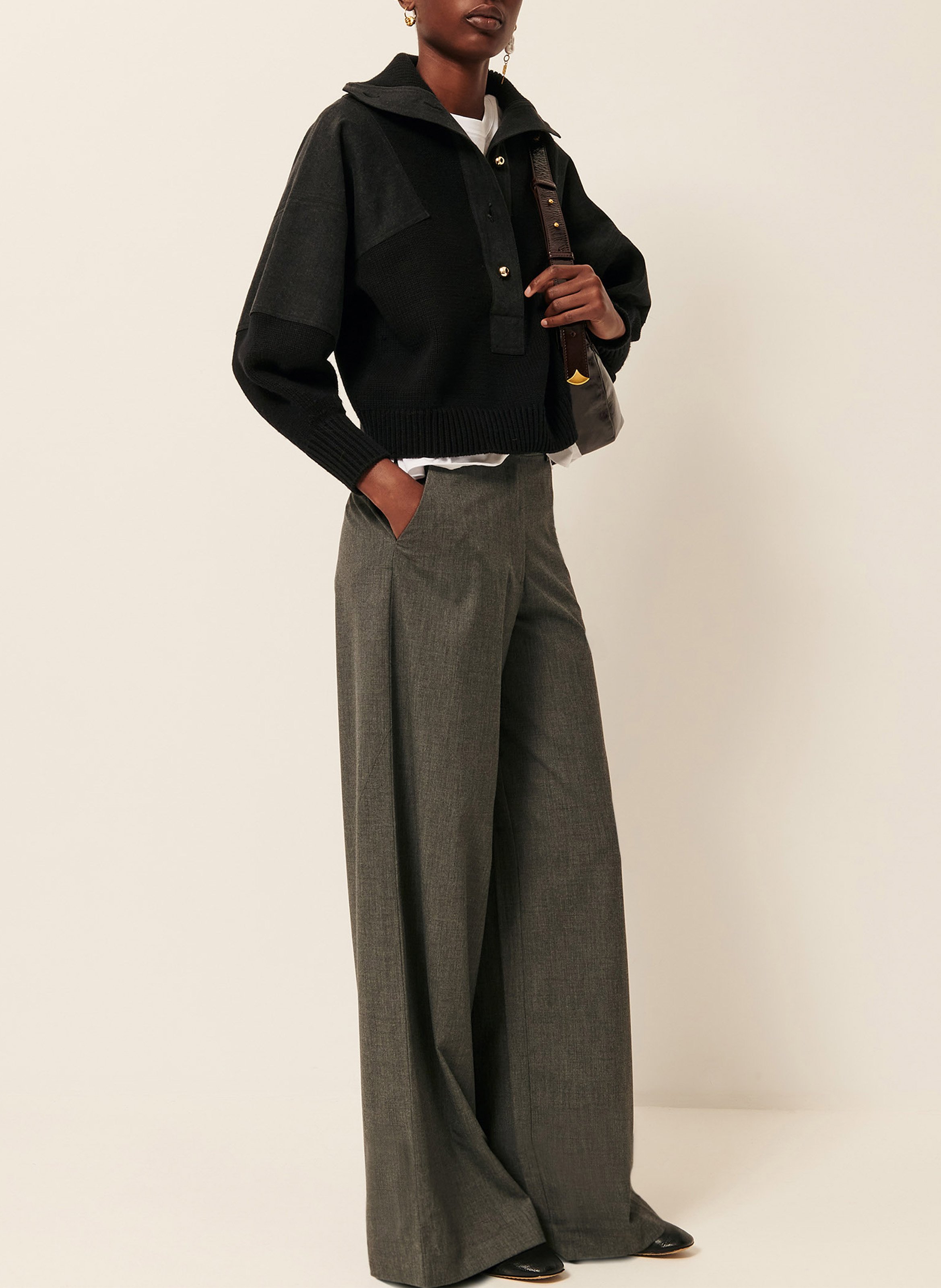 Wide trousers SESSUN Grey