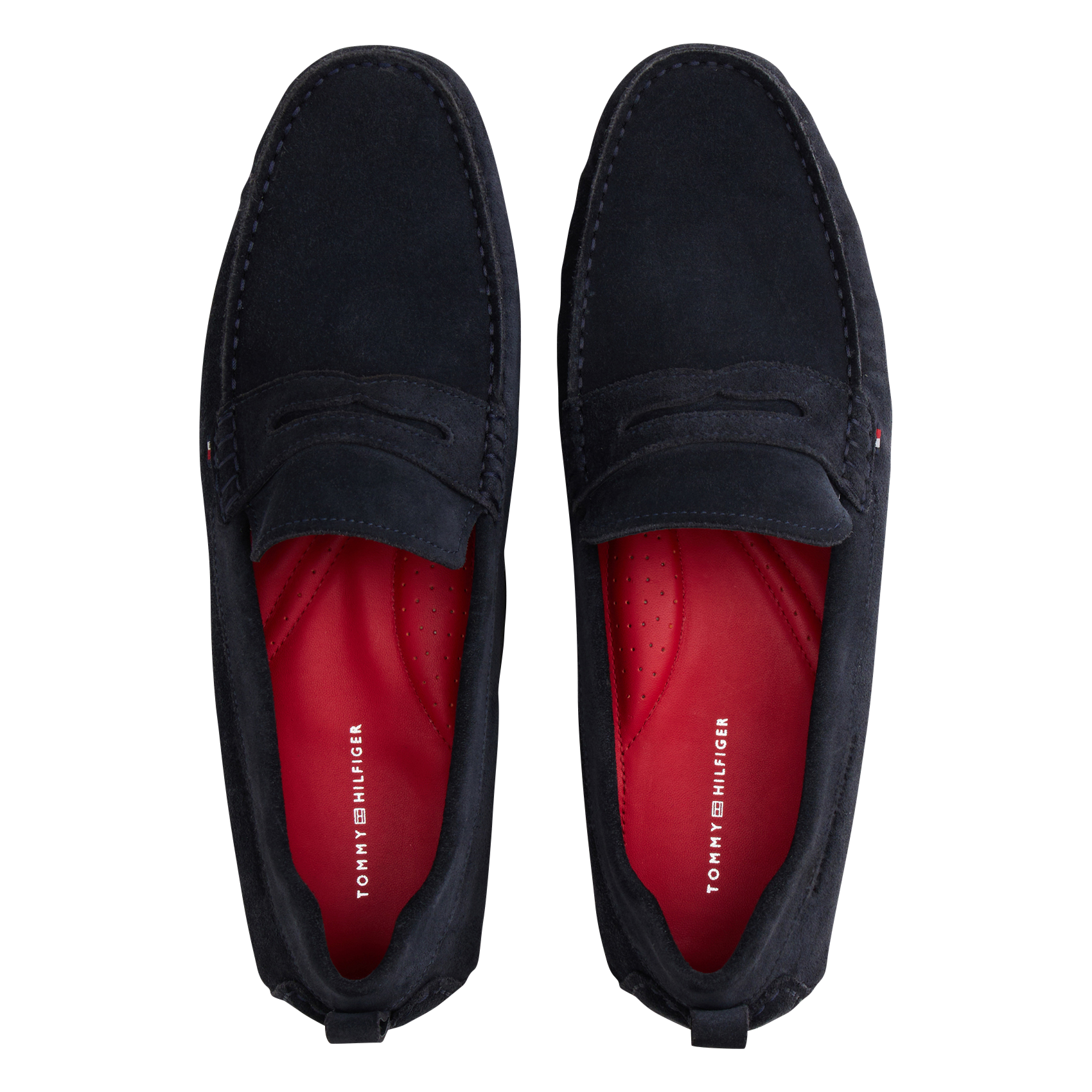Mocassins en cuir velours TOMMY HILFIGER Blue
