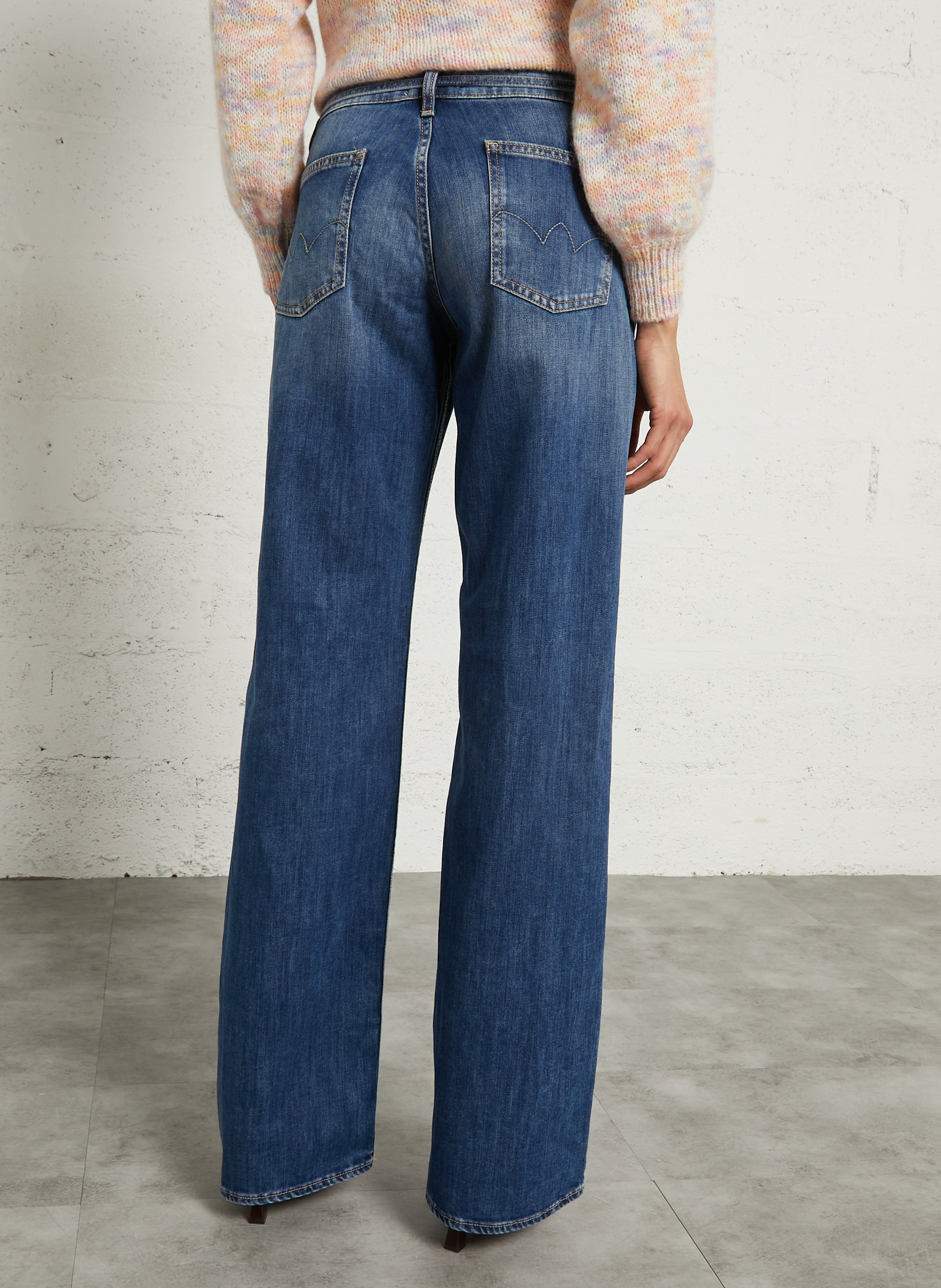 Weite Jeans aus Baumwoll-Mix LE TEMPS DES CERISES Blau