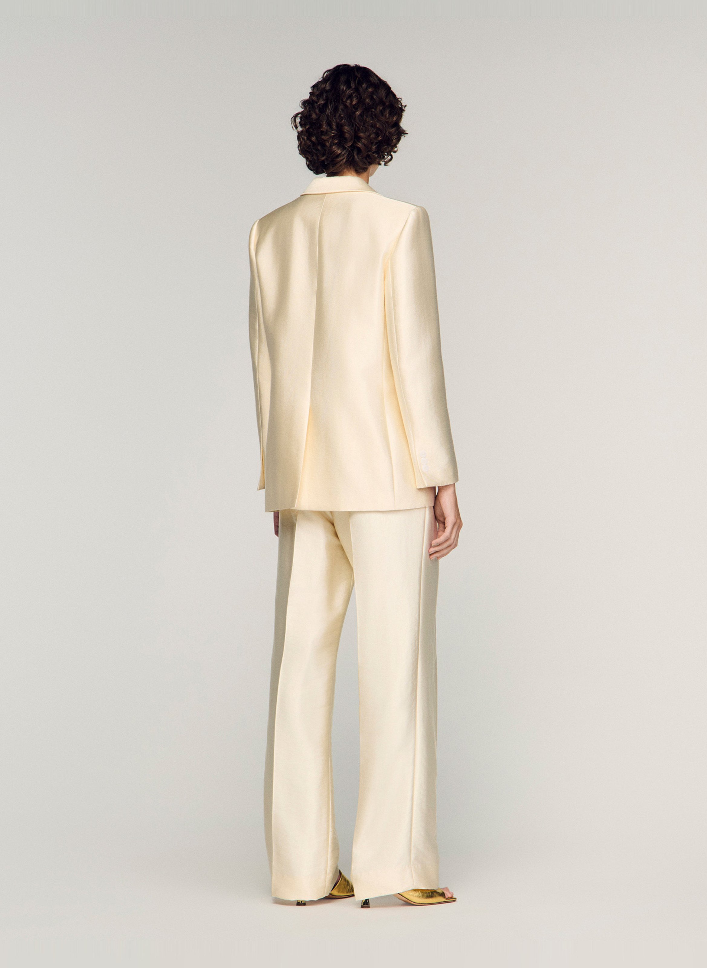 Veste de tailleur ajustée  SANDRO Beige