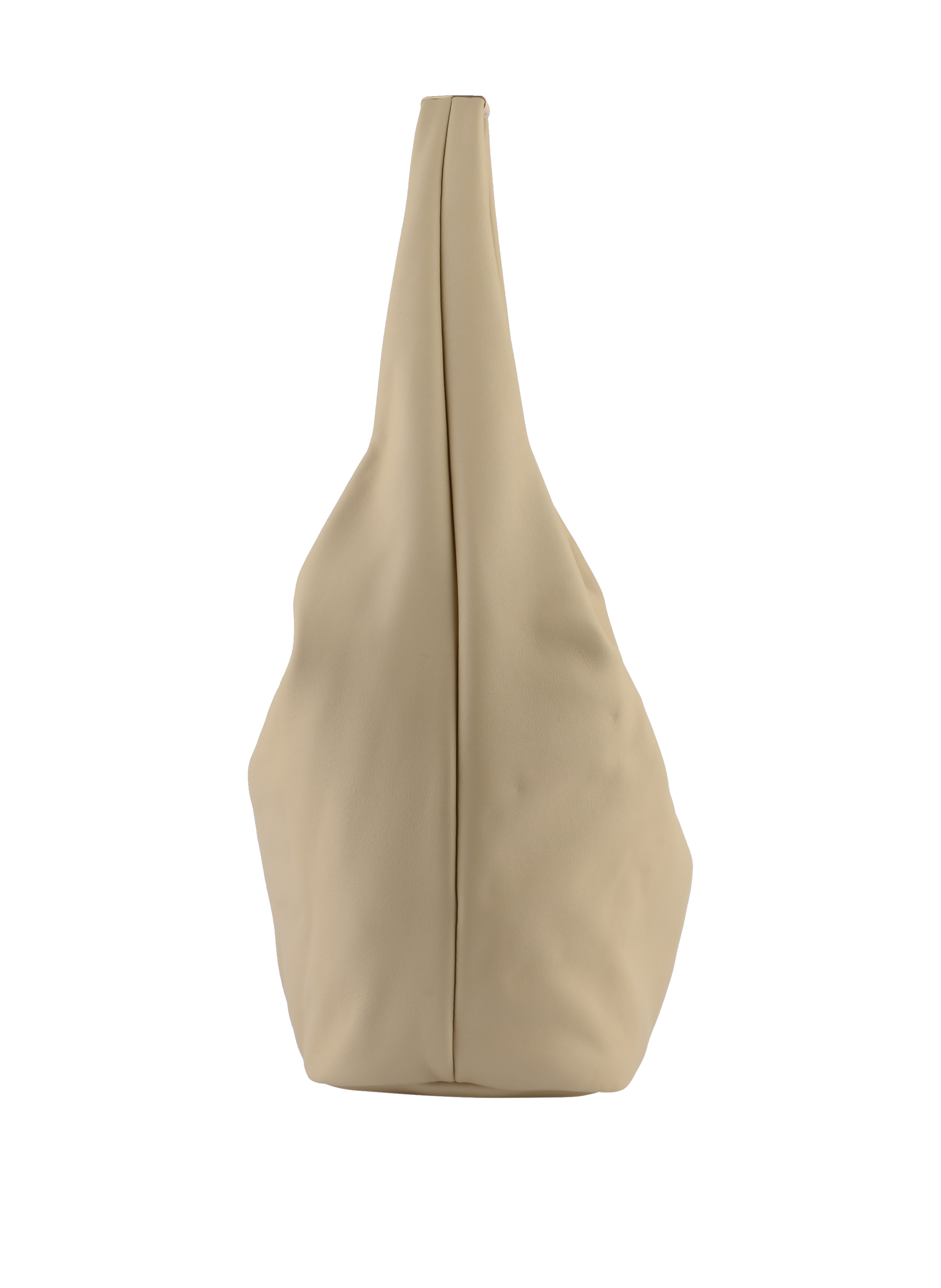 Calfskin leather shoulder bag Beige