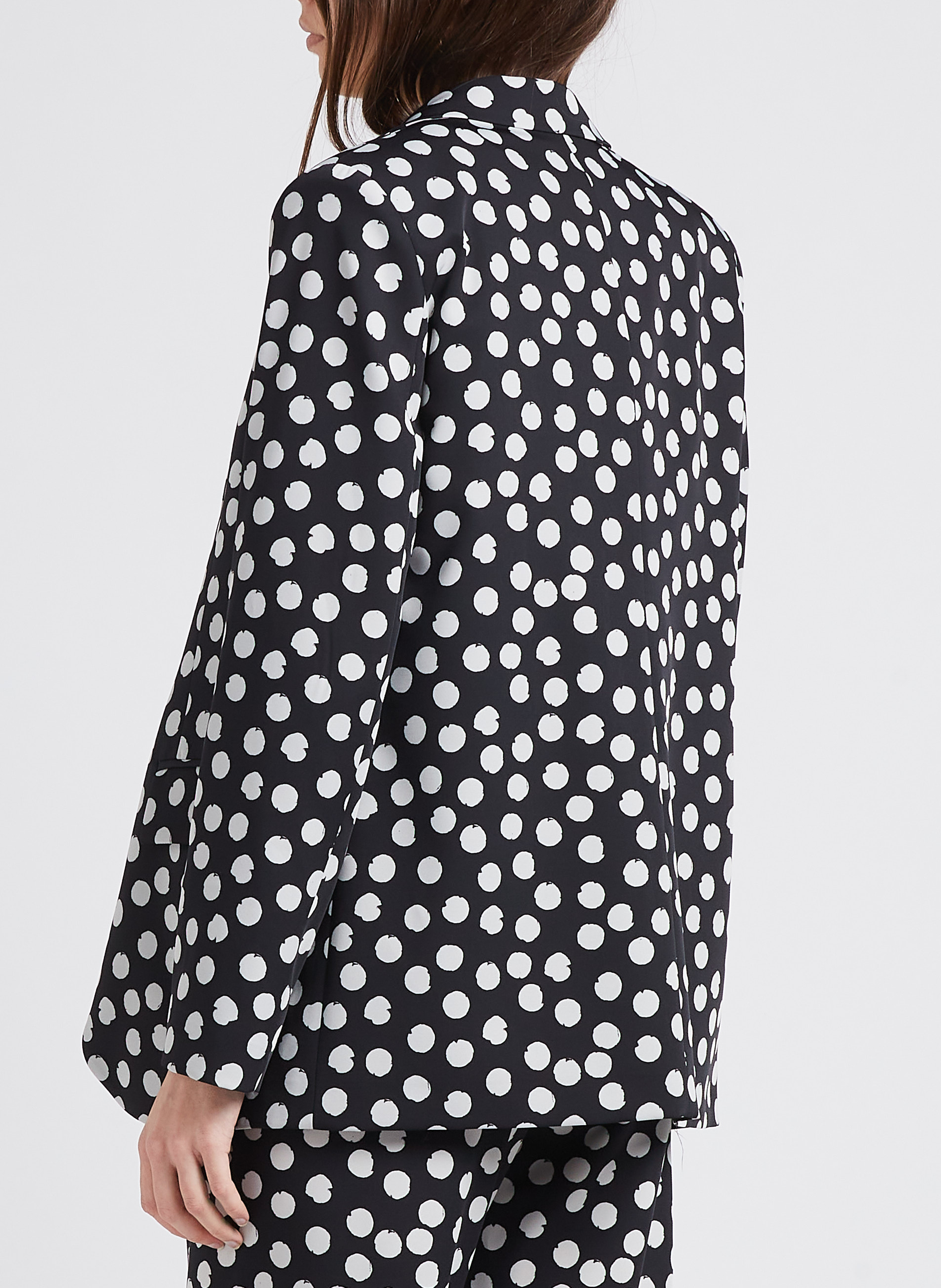 Veste de tailleur ajustée à pois IMPERIAL Noir