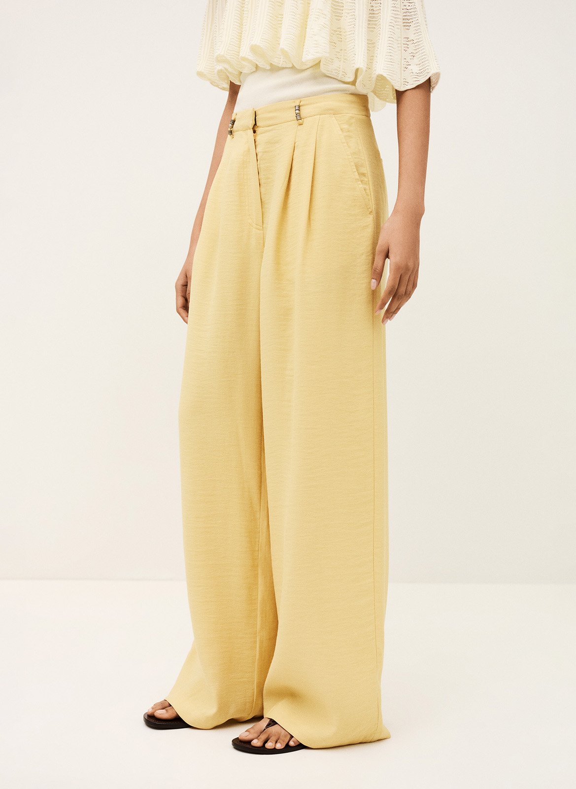 Wide trousers BA&SH Beige