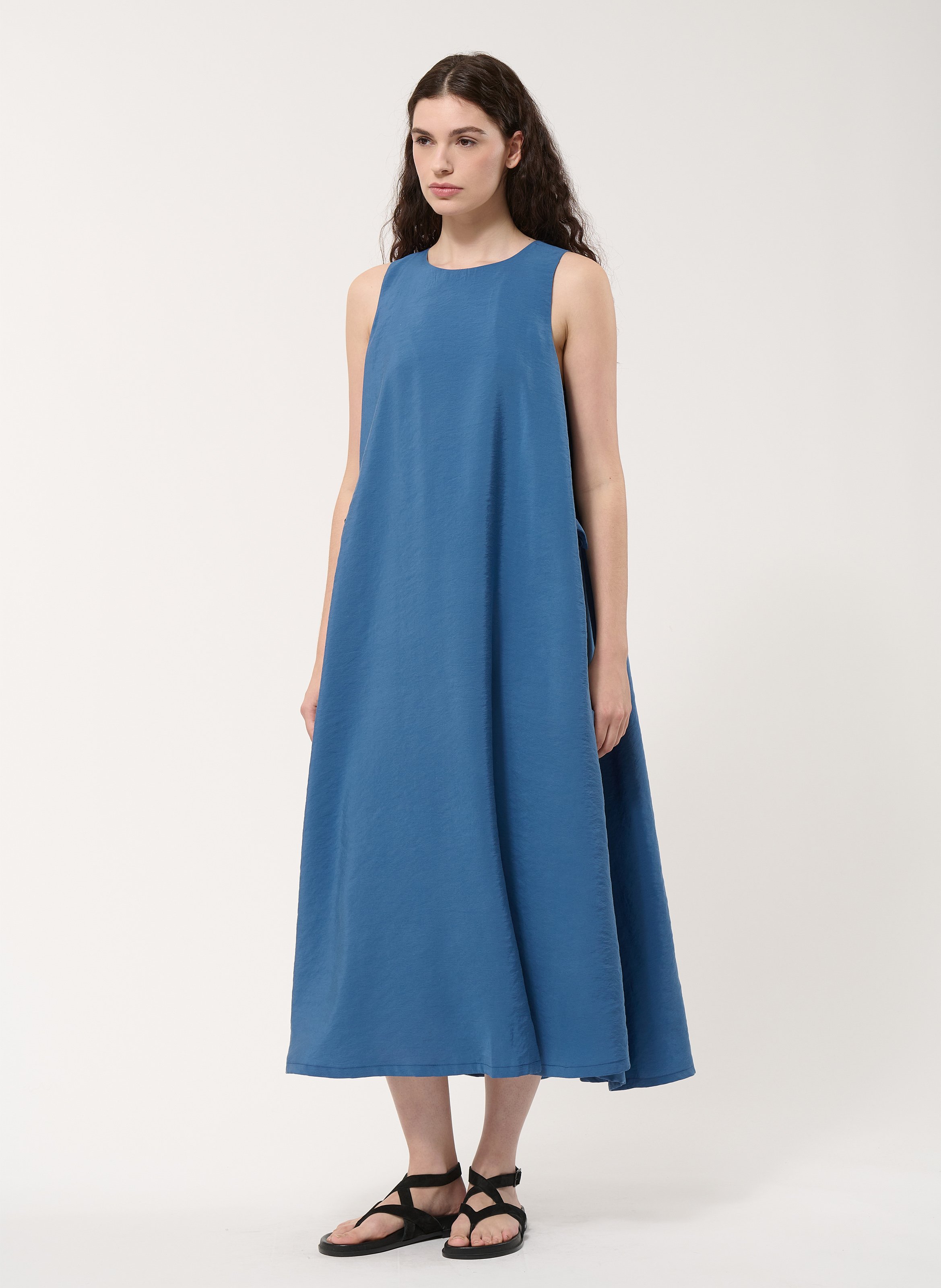 Robe longue col rond HUMILITY Bleu