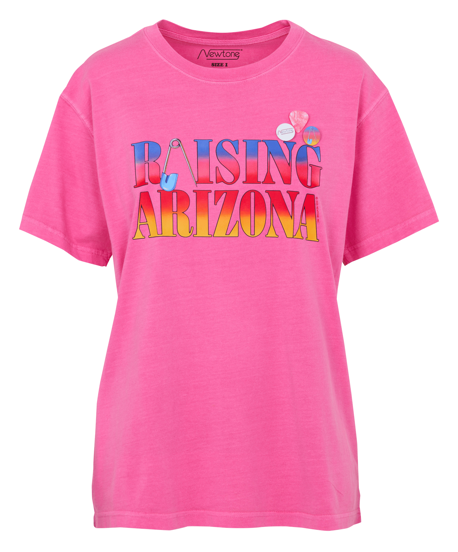 Tee-shirt sérigraphié en coton NEWTONE Rose