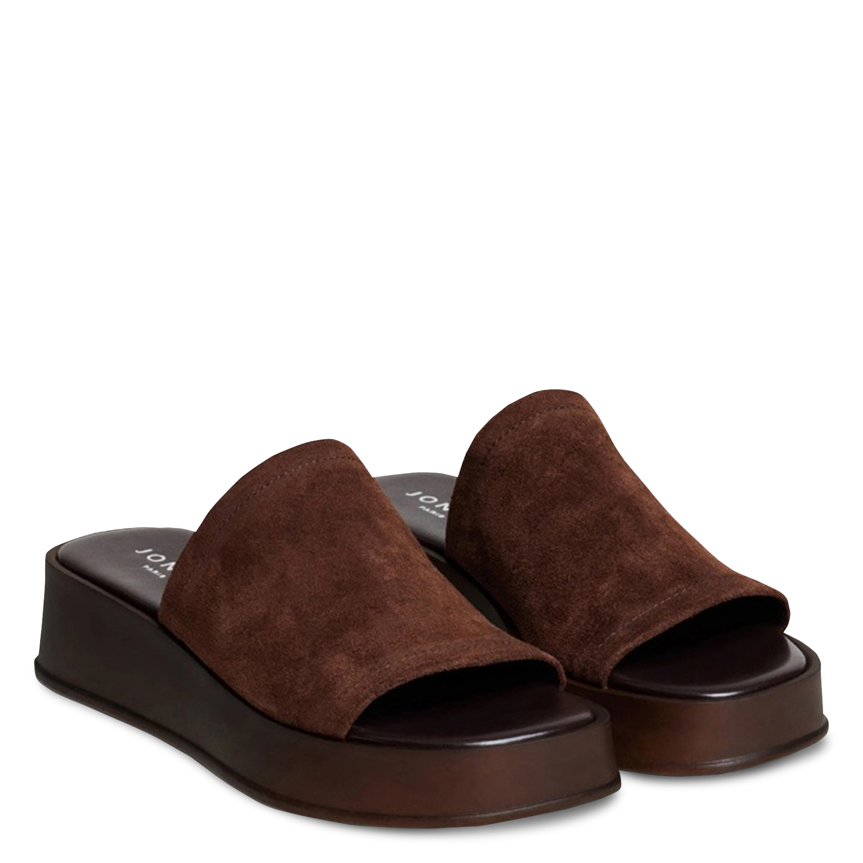 Sandales compensées en cuir JONAK Marron