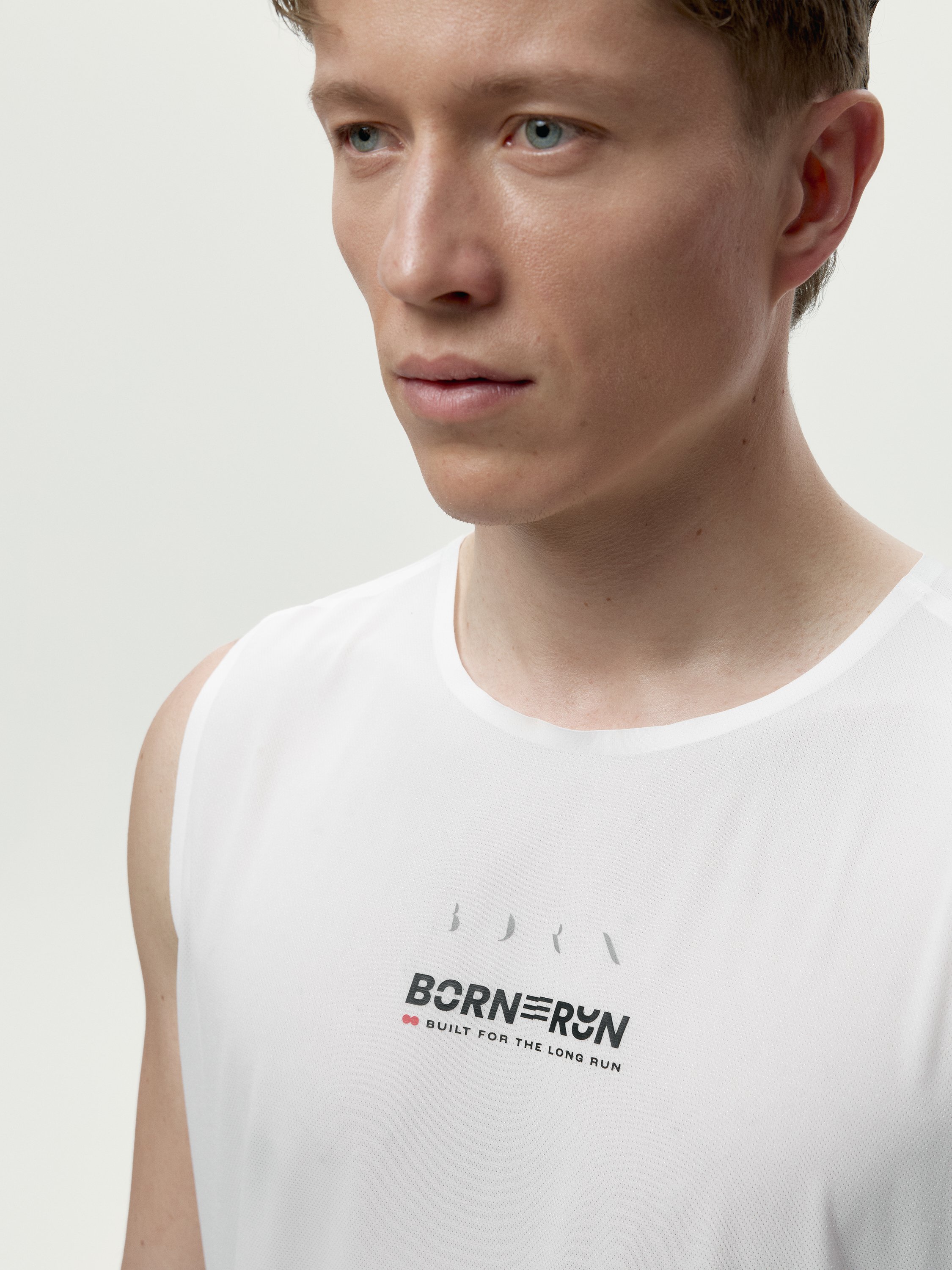 Men's running t-shirt ryder run performance BORN White