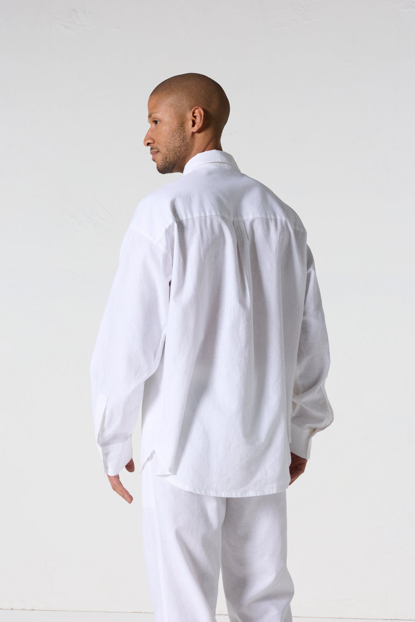 Chemise mixte en lin calypso JOTT Blanc